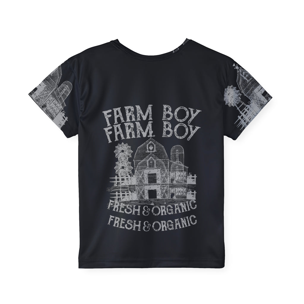 Kids Jersey — "Farm Boy Fresh & Organic" Graphic Tee