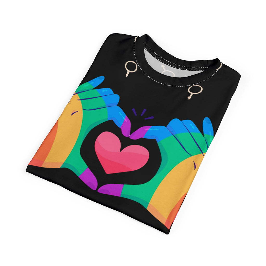 World Sexual Health Day Tee – Rainbow Heart Hands Graphic Shirt (September 4th)