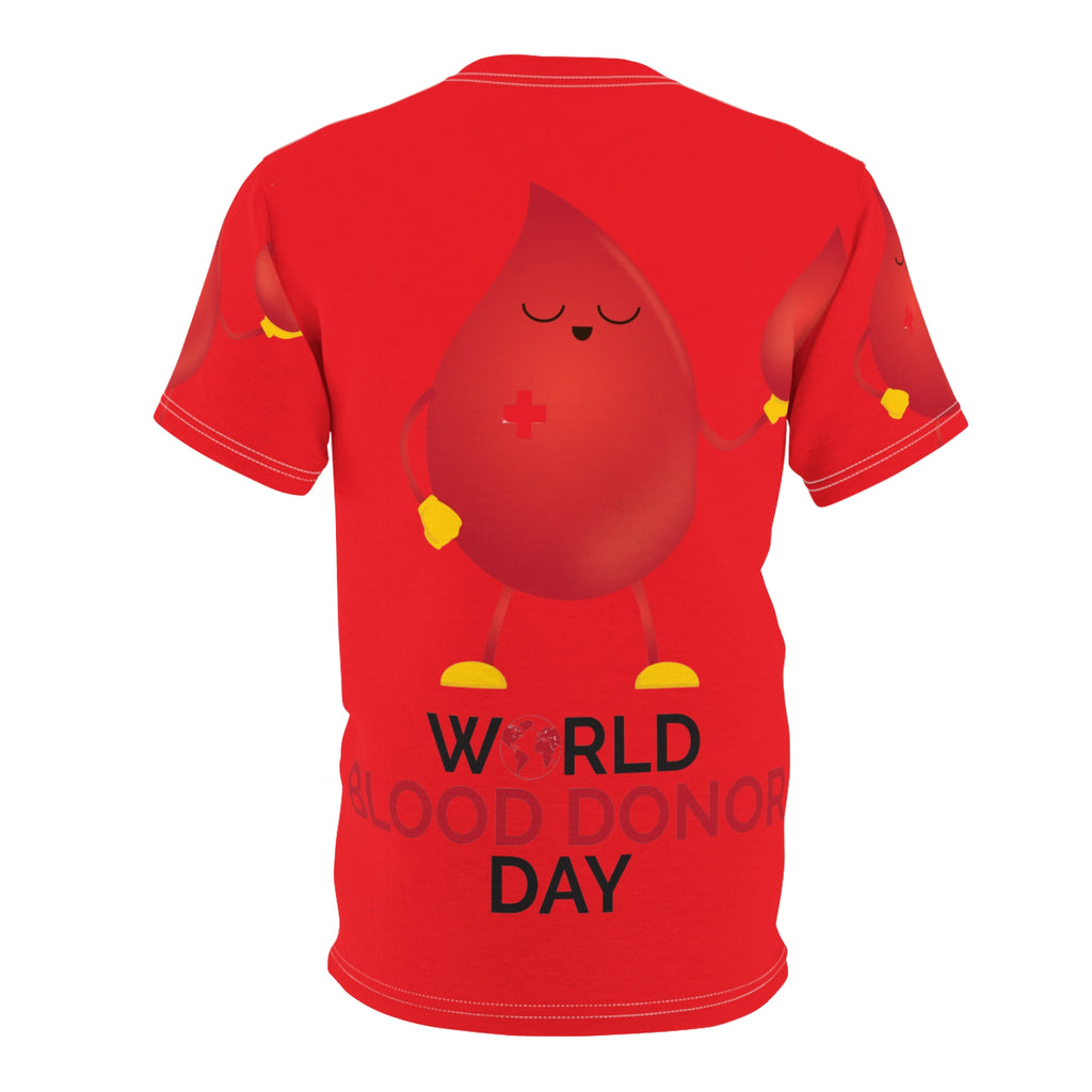 World Blood Donor Day T-Shirt — Red Blood Drop Donor Awareness Tee