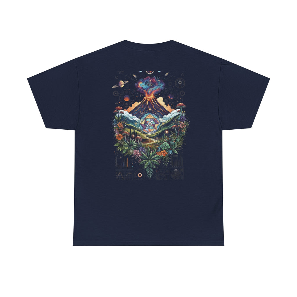 Nature-Inspired Unisex Heavy Cotton Tee | Volcano Art Shirt, Eco-Friendly T-Shirt, Gift for Nature Lovers, Unique Graphic Tee, Casual Wear