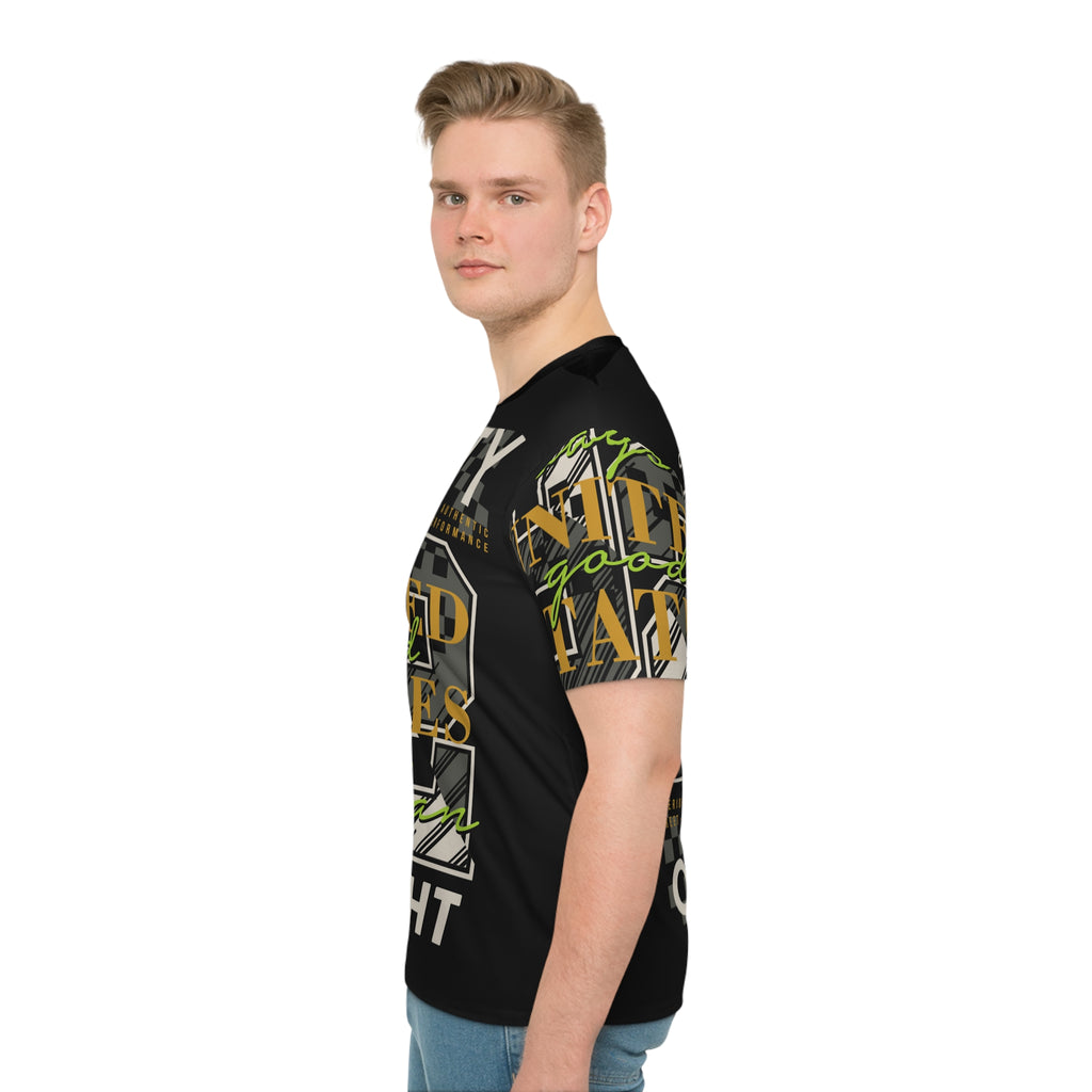 Men's Graphic Loose T-Shirt - New York City & States of Light Design