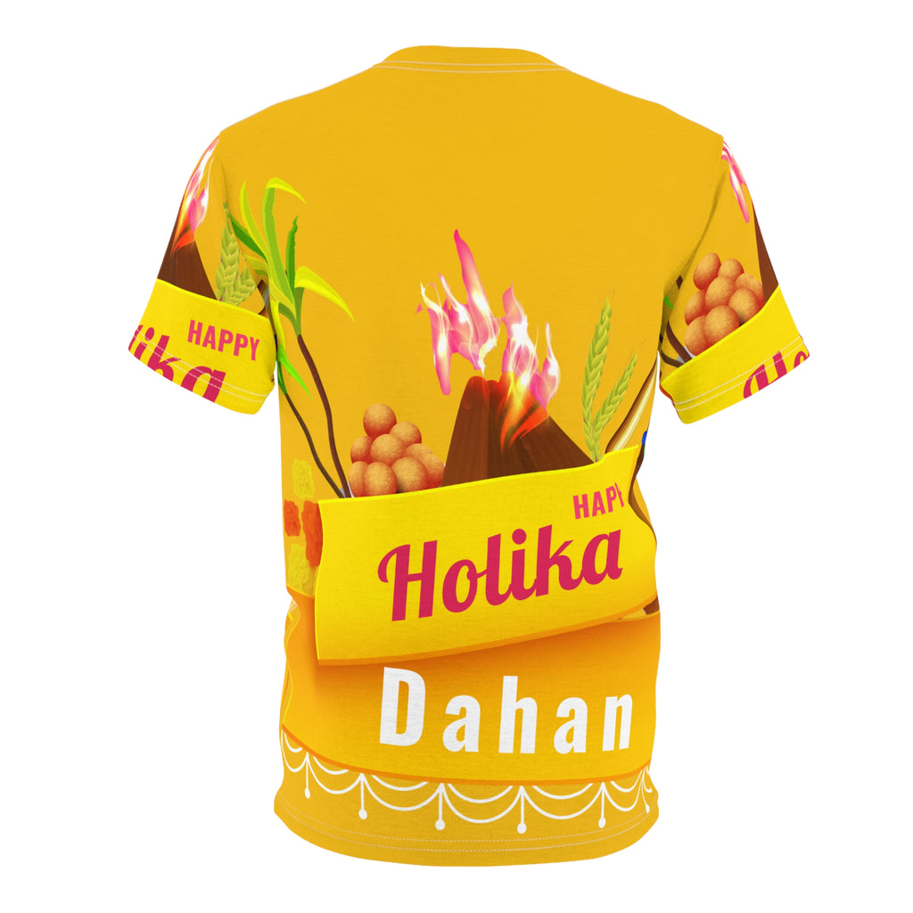 Holika Dahan Festival Tee — Bright Yellow Holi Celebration Shirt