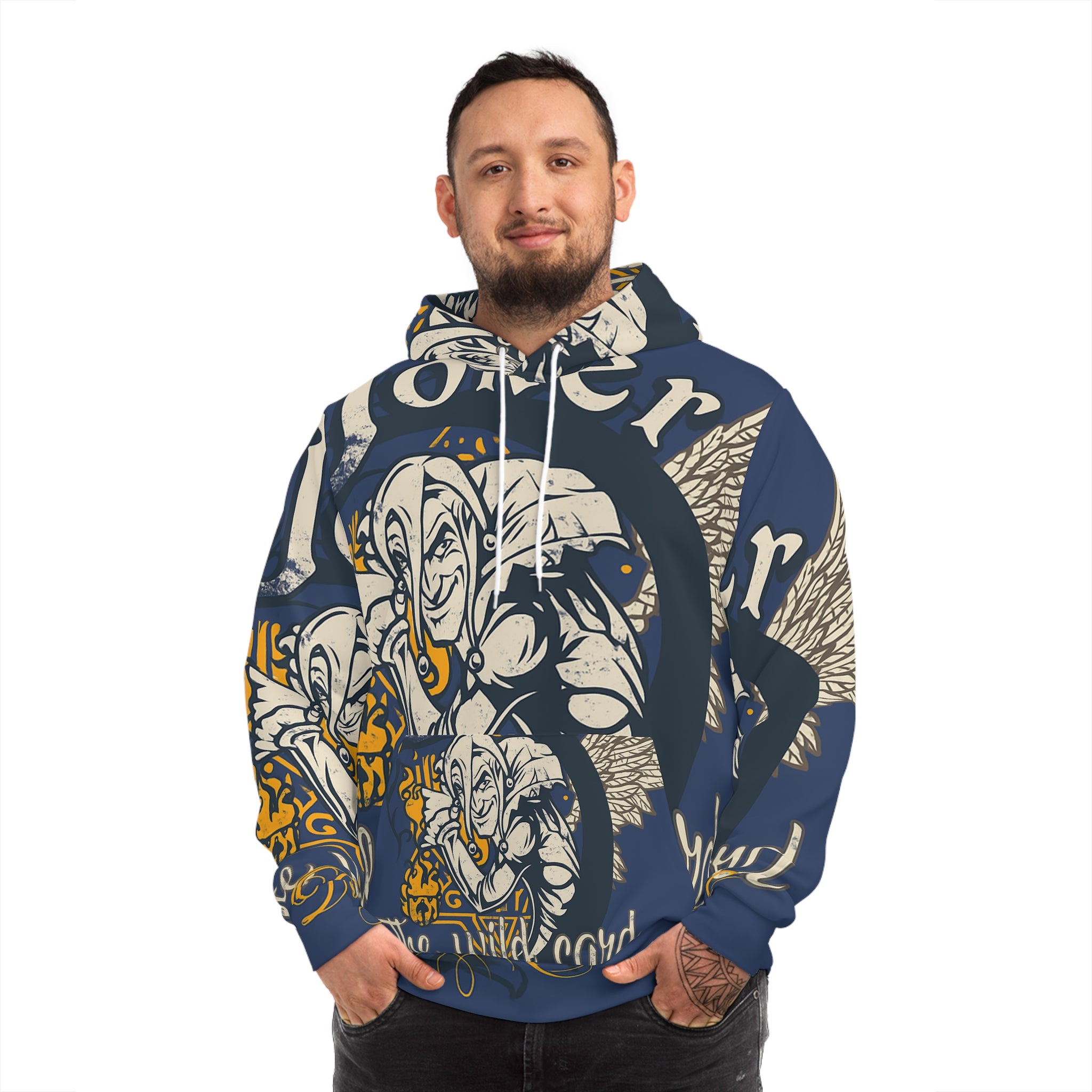 Joker Wildcard Graphic Hoodie — 'The Wild Card, Don't Trick' All-Over Print