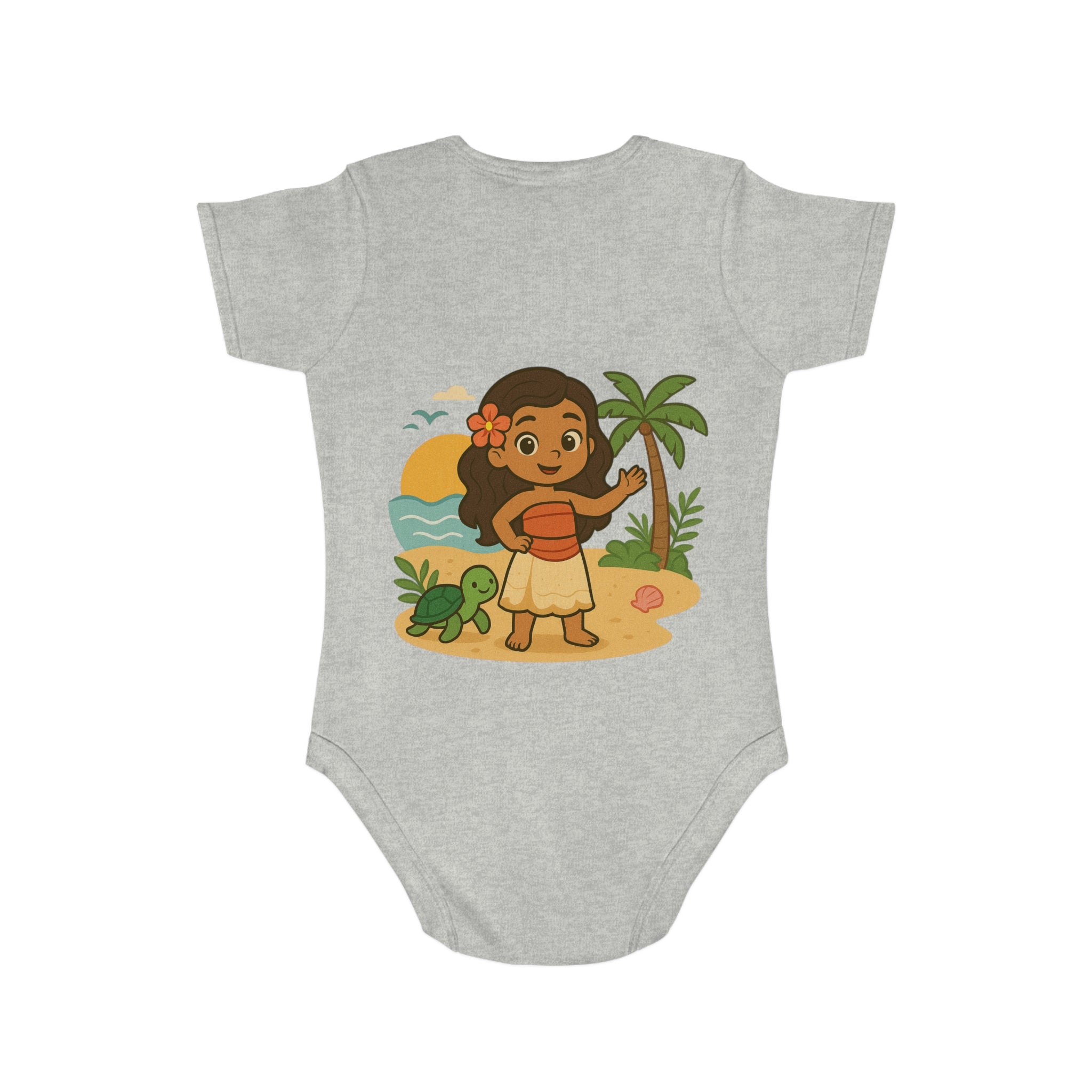 Tropical Baby Bodysuit with Island Design, Adorable Gift for Newborns, Baby Shower Present, Summer Vibes, Cute Infant Wear