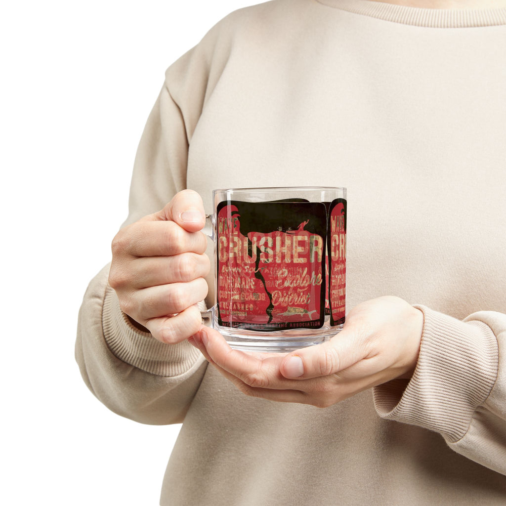 Glass Mug — Wave Crusher Retro Surf Logo 10oz