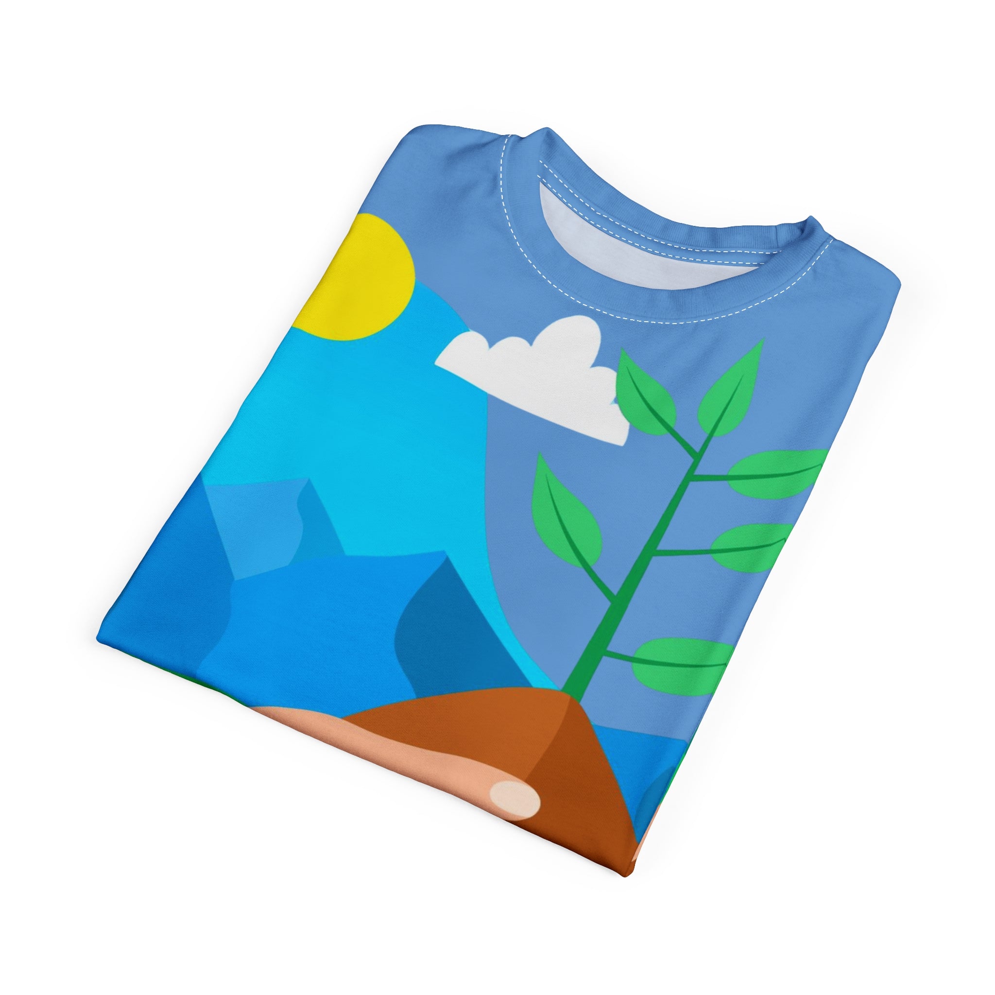 Environment Day Tee – Hand Planting Seedling Graphic Shirt