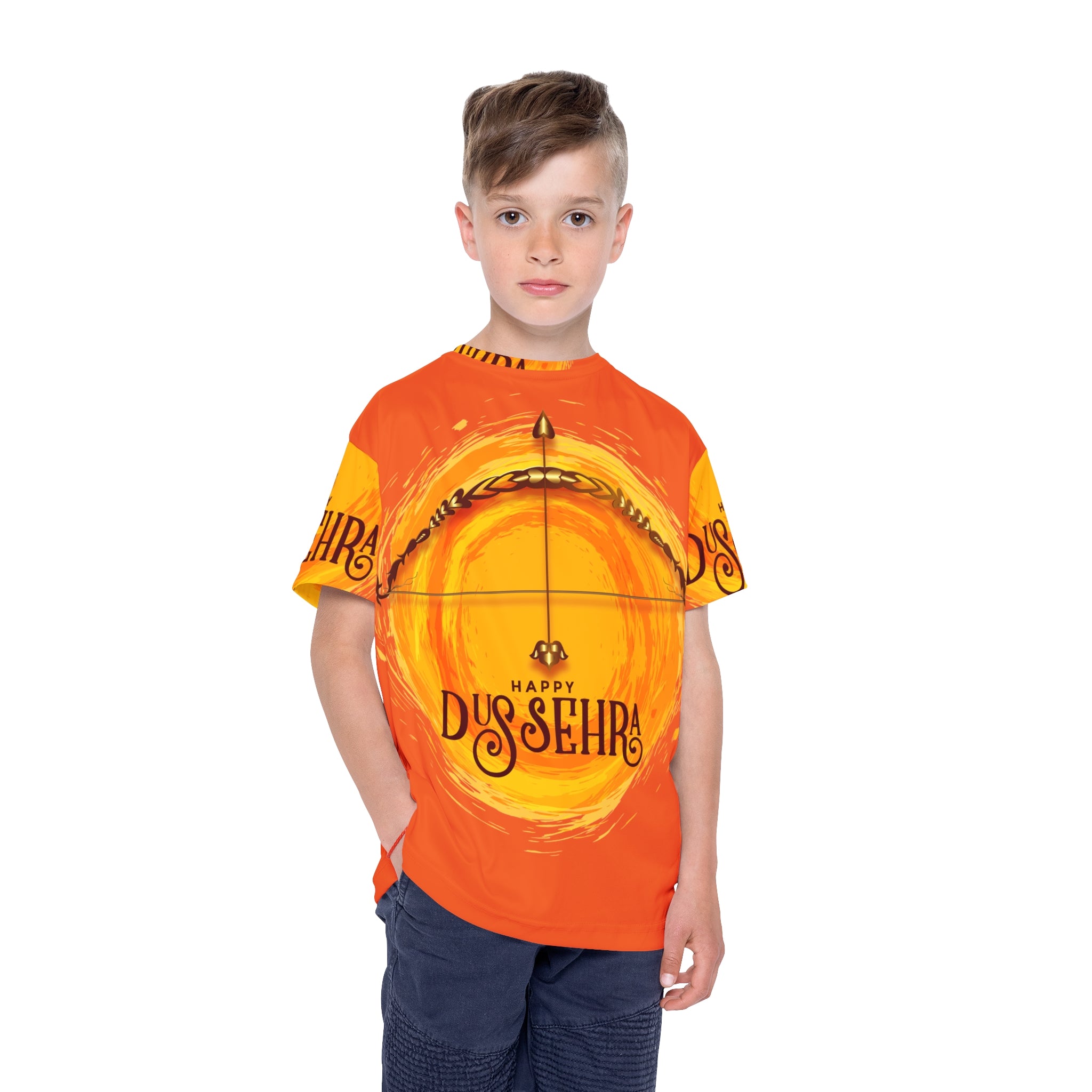 Kids Jersey — Happy Dussehra Bow & Sun Festival Shirt