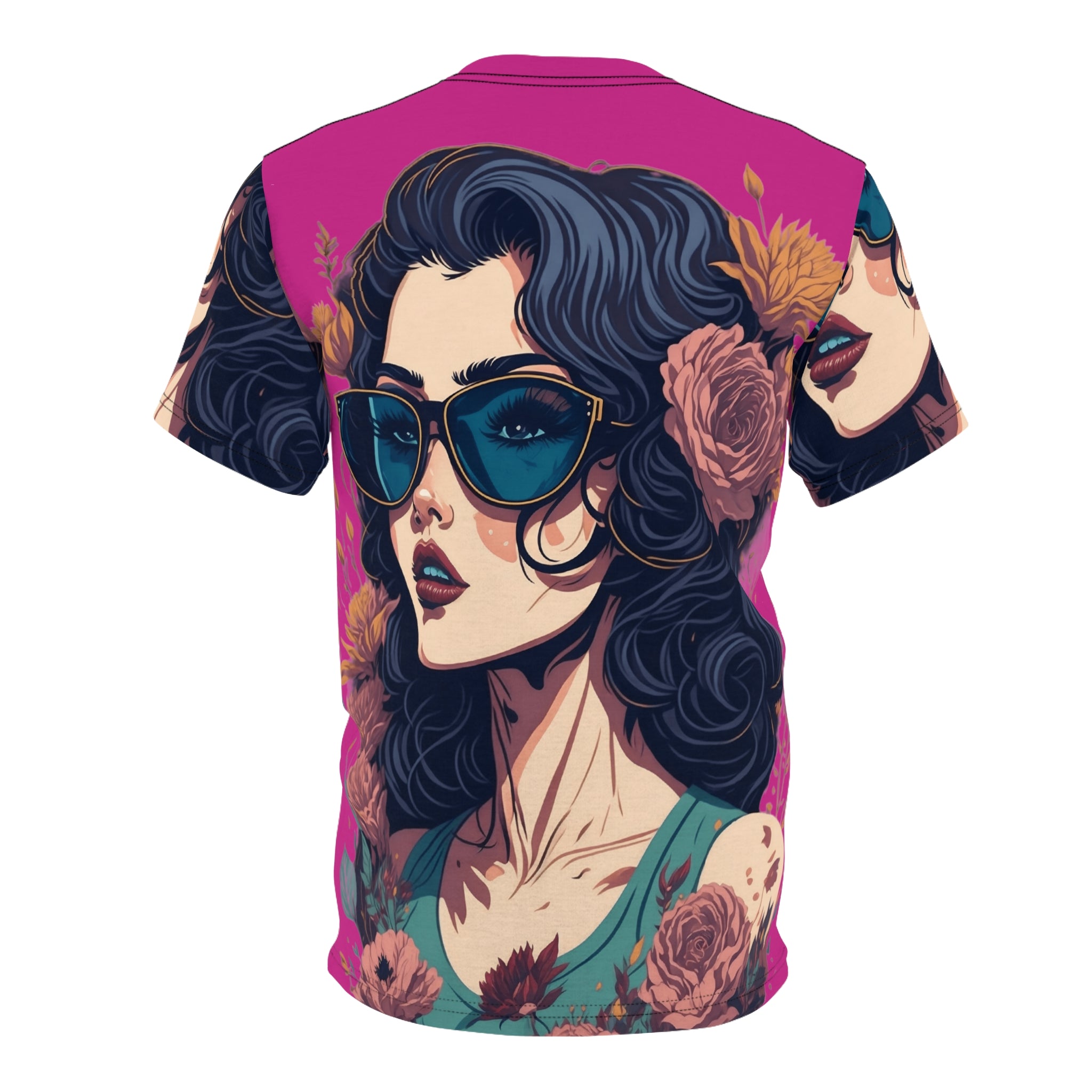 Retro Floral Sunglasses Art Tee