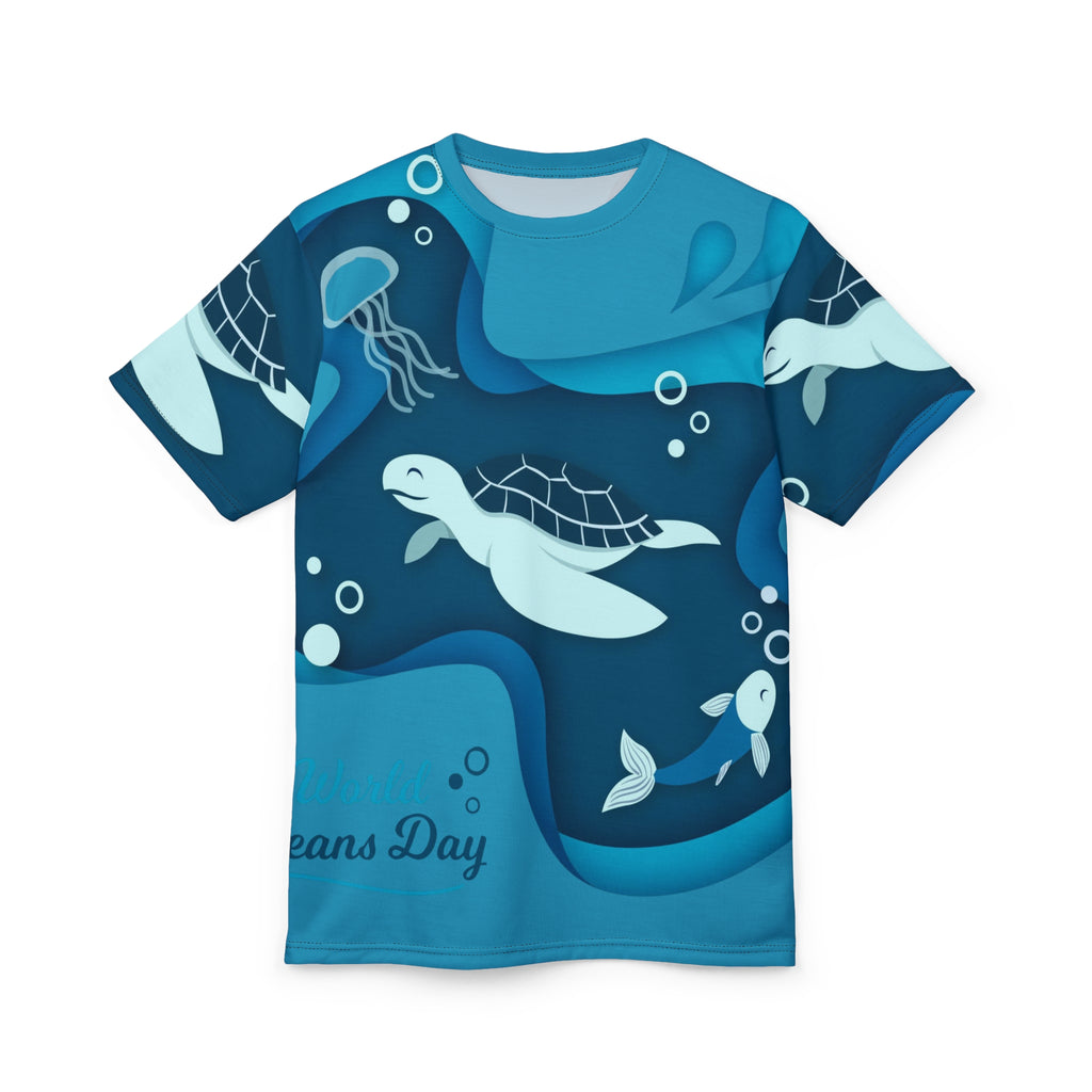 Sea Turtle Oceans Day All-Over Print Tee