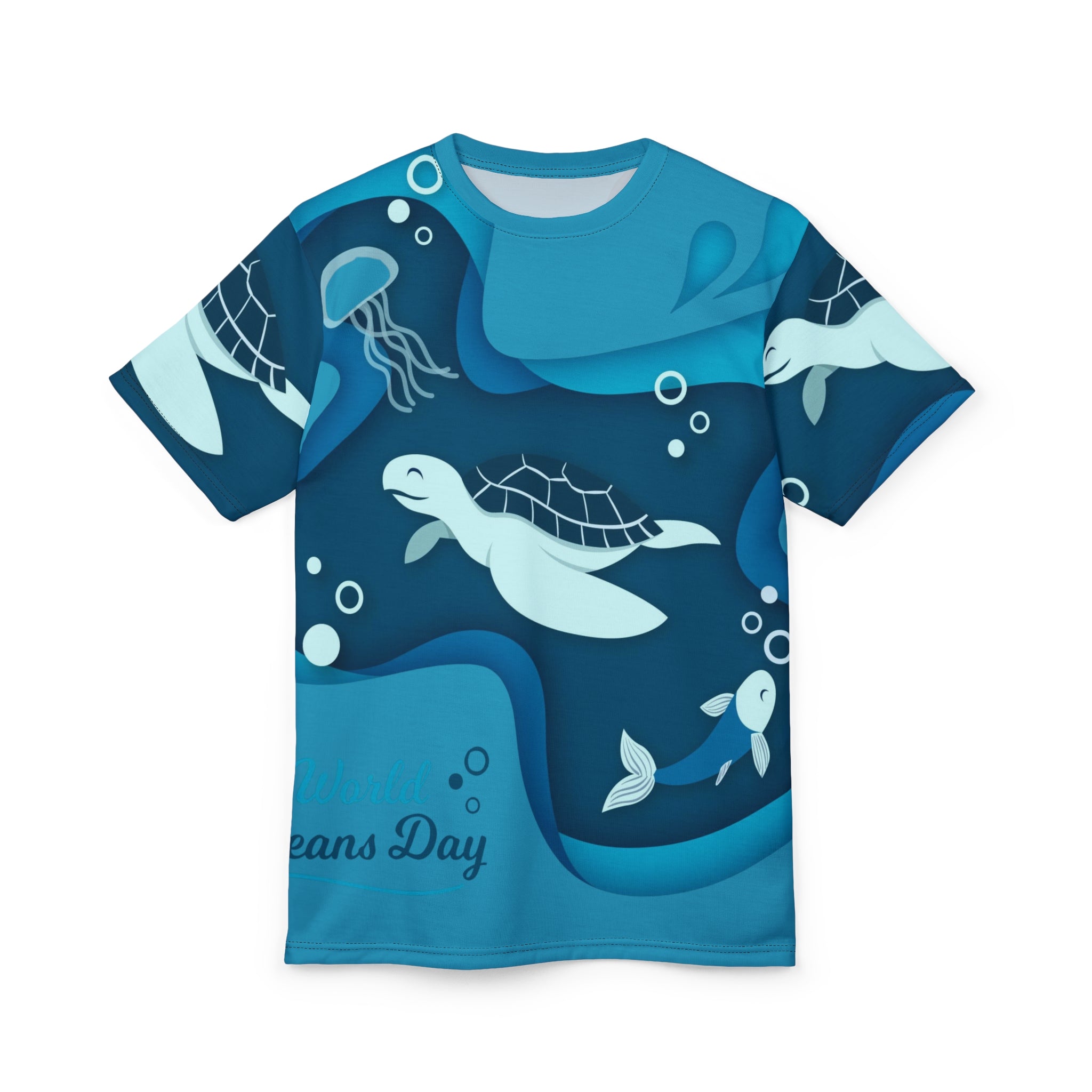 Sea Turtle Oceans Day All-Over Print Tee
