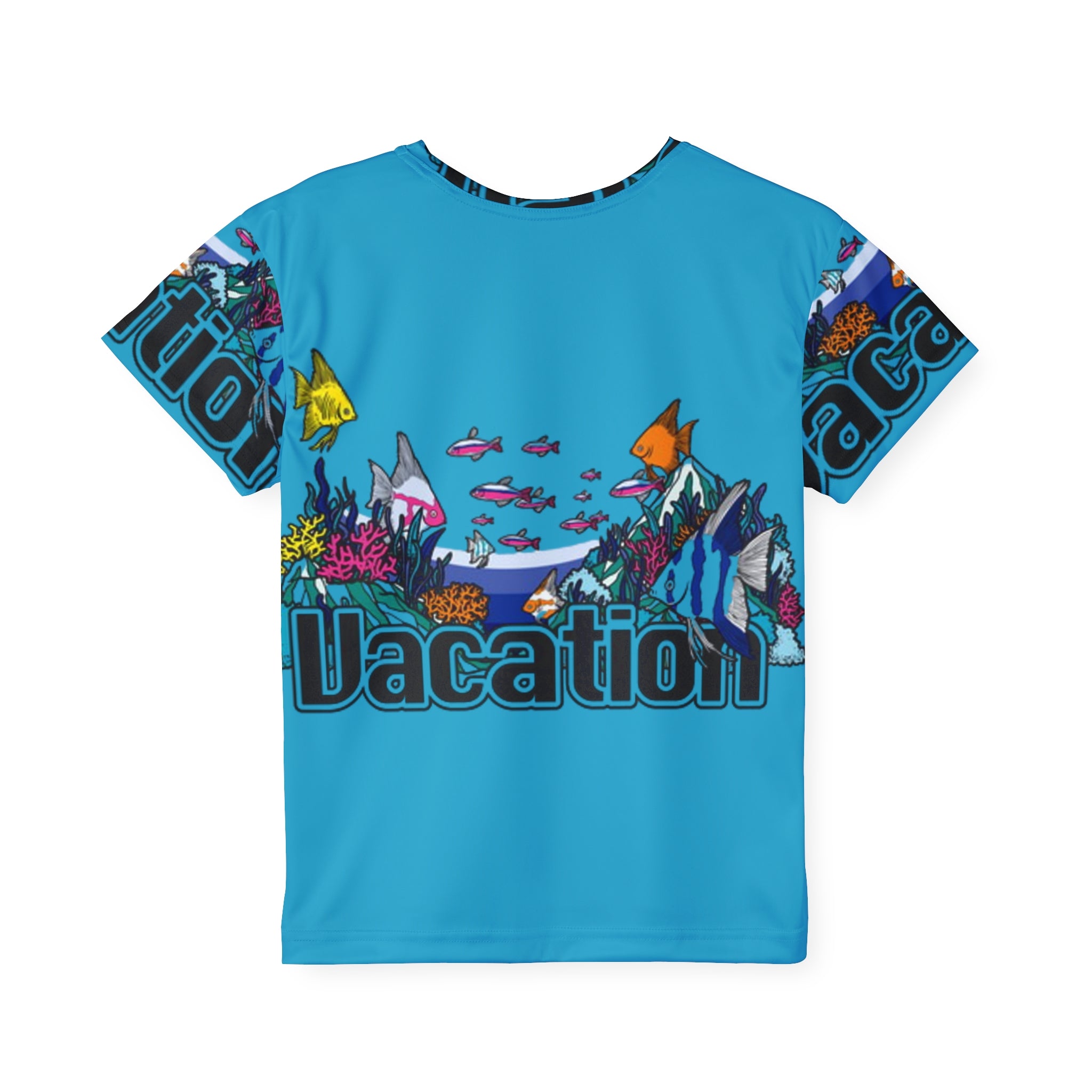 Kids Vacation Sports Jersey — Bright Ocean Reef Graphic AOP