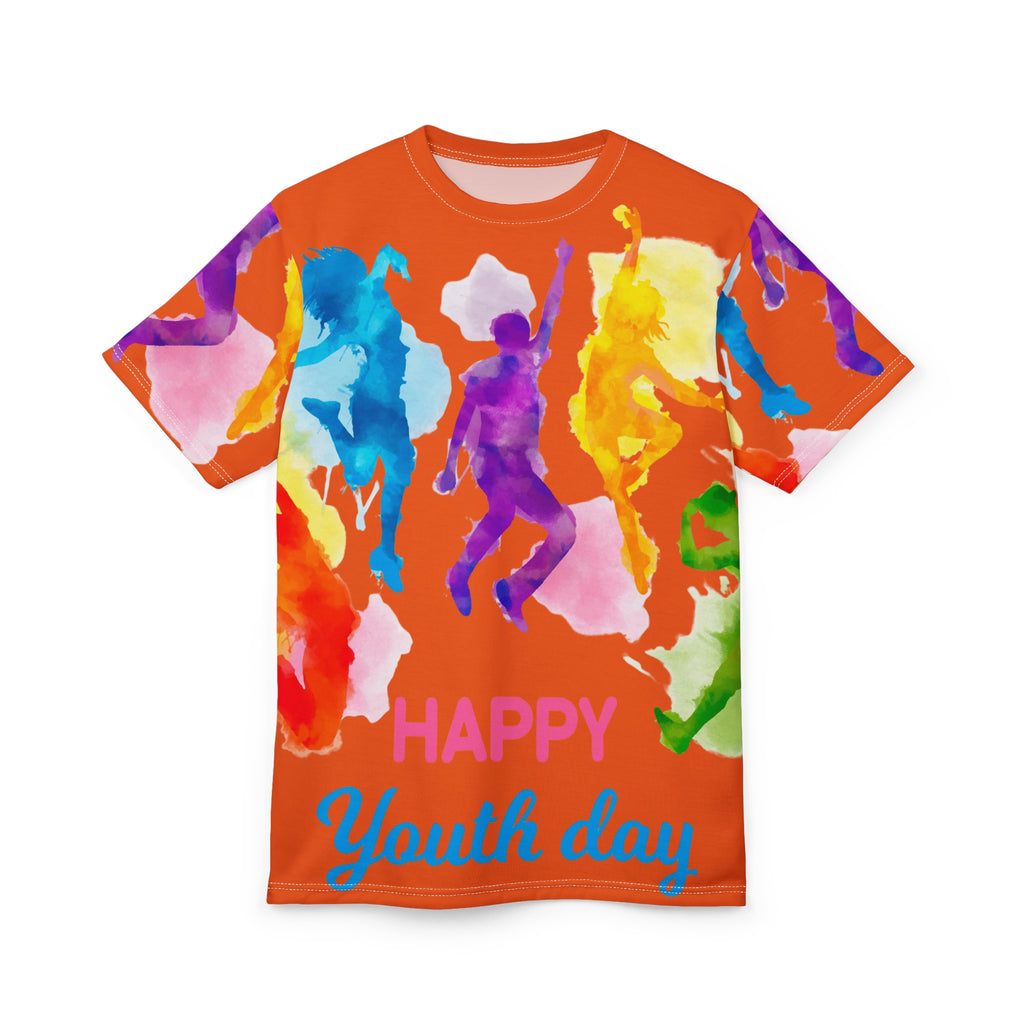 Youth Day T-Shirt – Colorful Watercolor Dancers "Happy Youth Day" All-Over Print