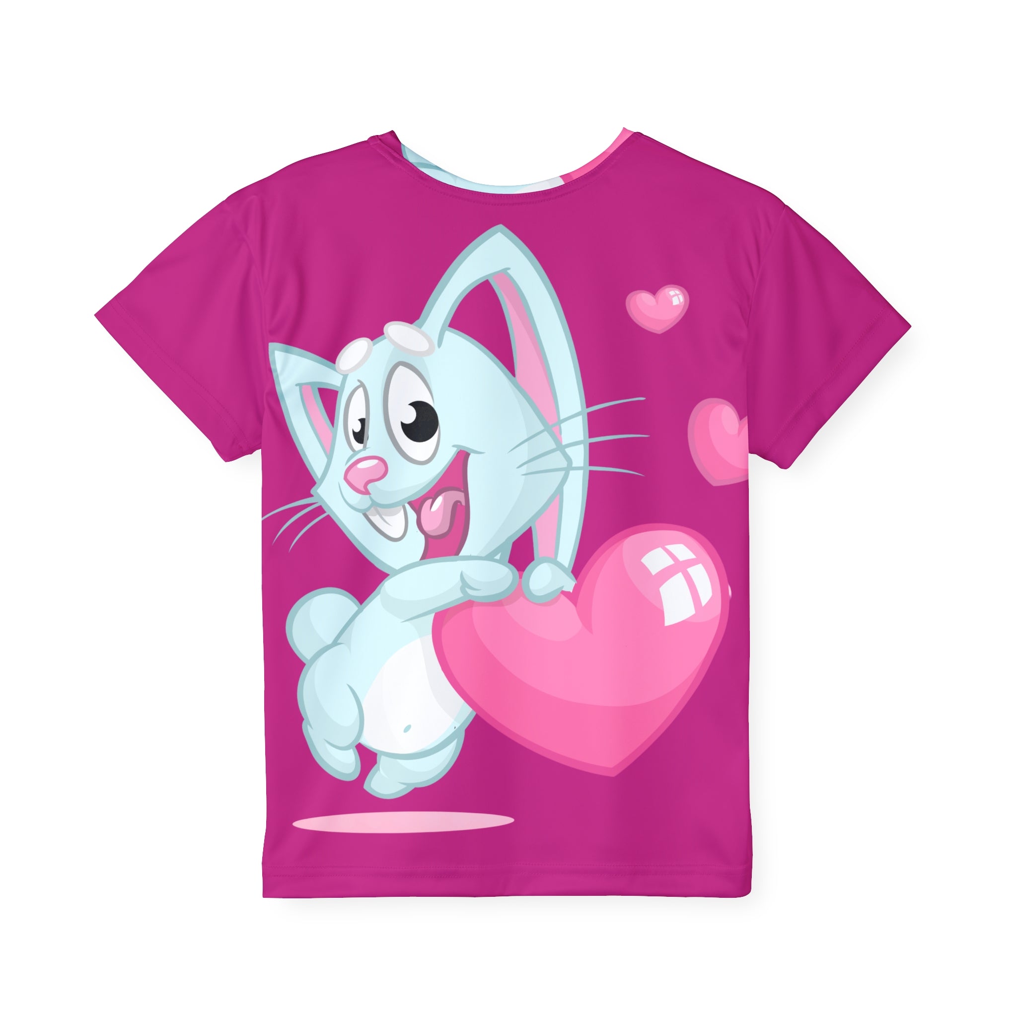 Kids Jersey — Cute Blue Bunny Holding Heart All-Over Print
