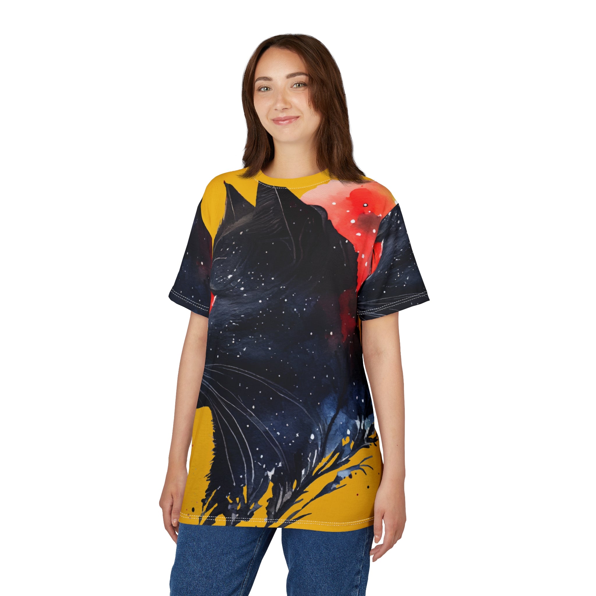 Galactic Cat Unisex Cut & Sew Tee