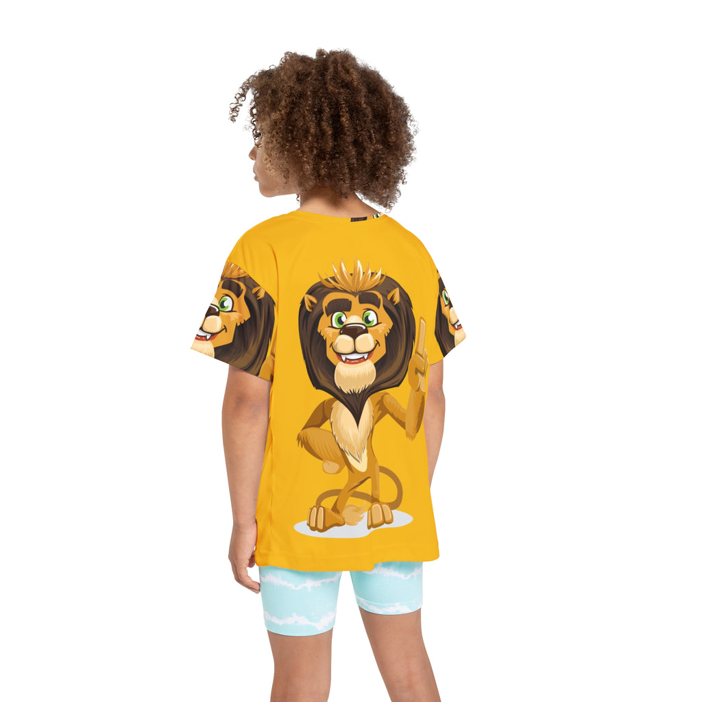 Kids Lion Jersey — Cute Champion Graphic All-Over Print Tee