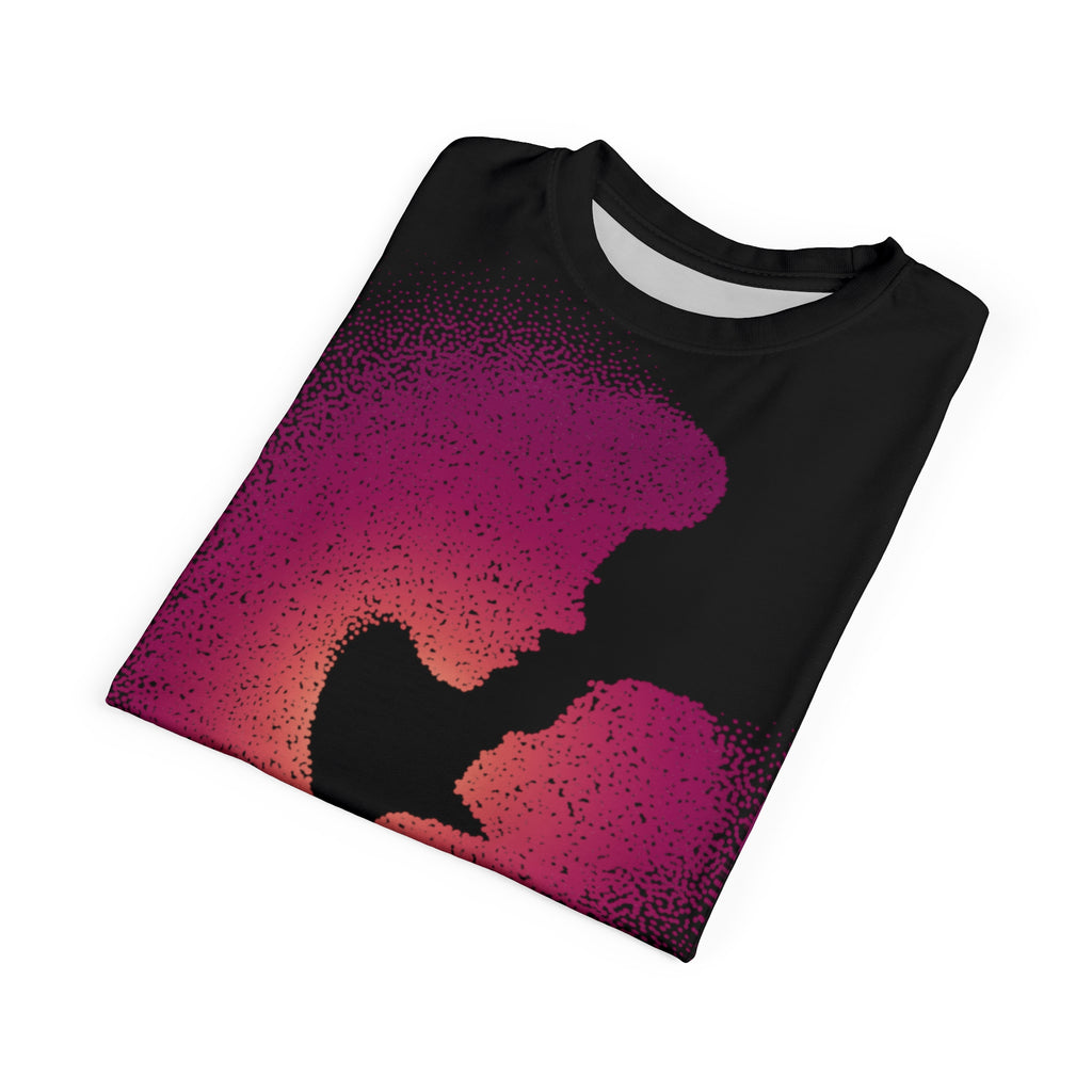 Mother's Day Tee — "Love You Mom" Graphic All-Over Print Shirt