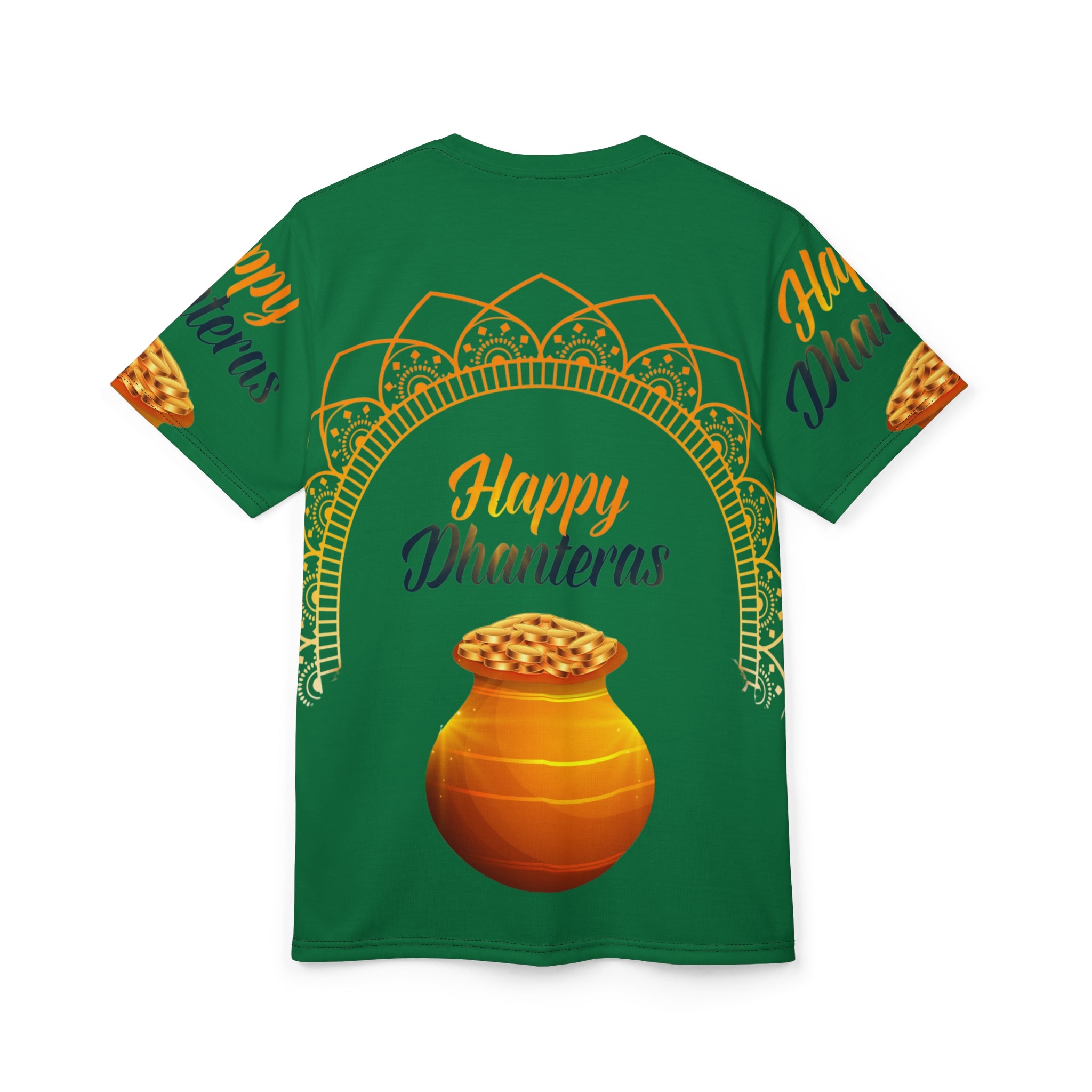 Dhanteras Celebration Tee — "Happy Dhanteras" Pot Design