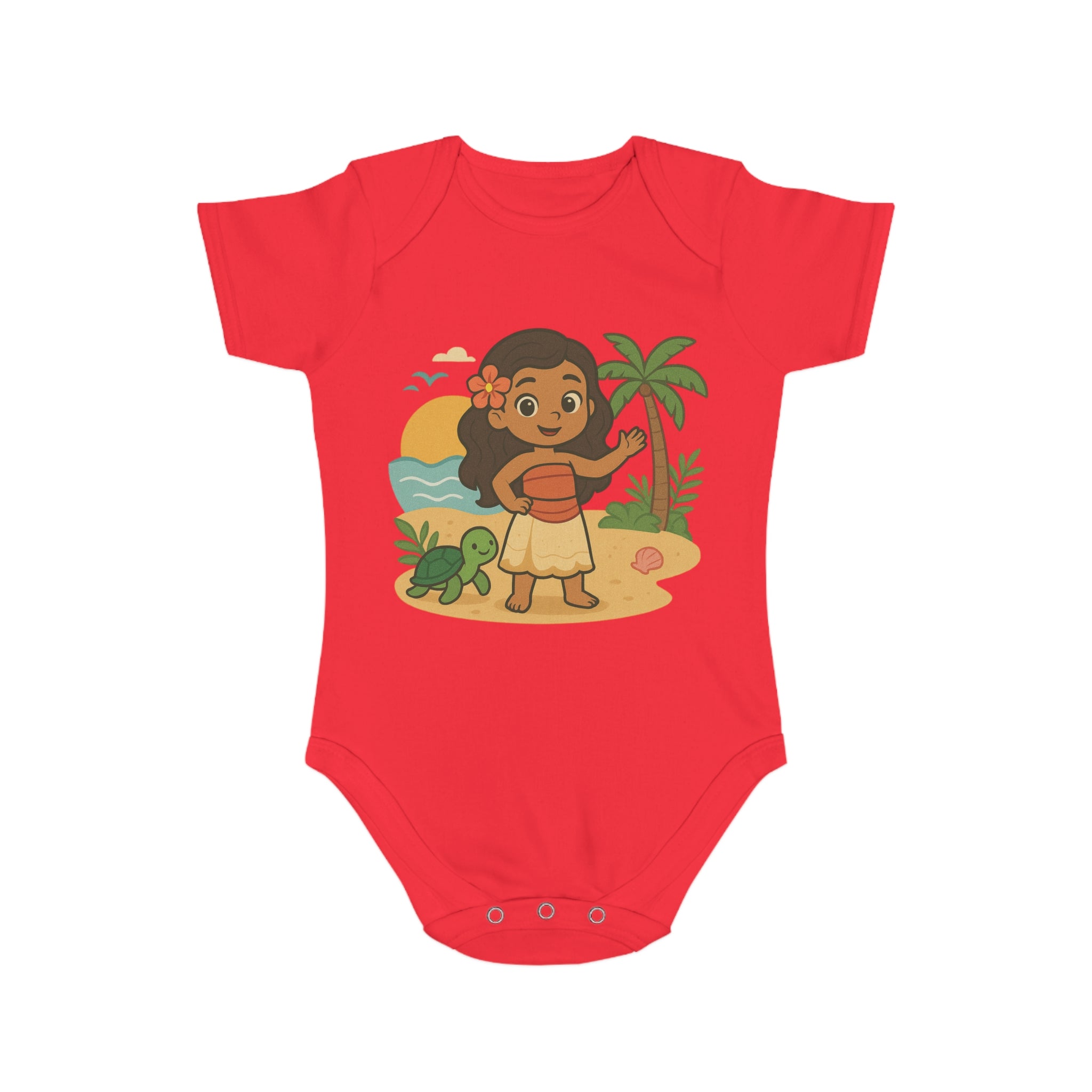 Tropical Baby Bodysuit with Island Design, Adorable Gift for Newborns, Baby Shower Present, Summer Vibes, Cute Infant Wear