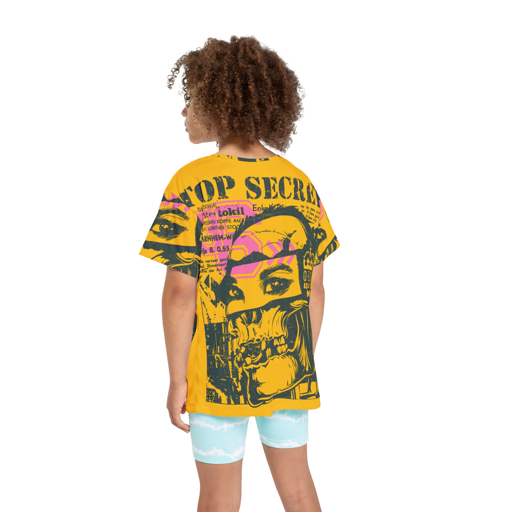 Kids Jersey - 'Top Secret' Graffiti Skull All-Over Print