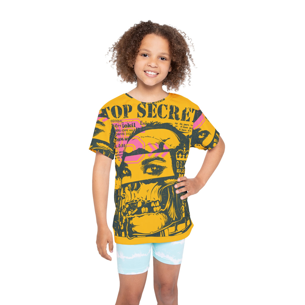 Kids Jersey - 'Top Secret' Graffiti Skull All-Over Print