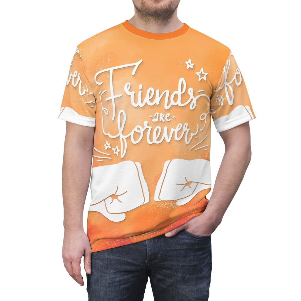 Friends Are Forever Tee — Orange Fist Bump Friendship T-Shirt