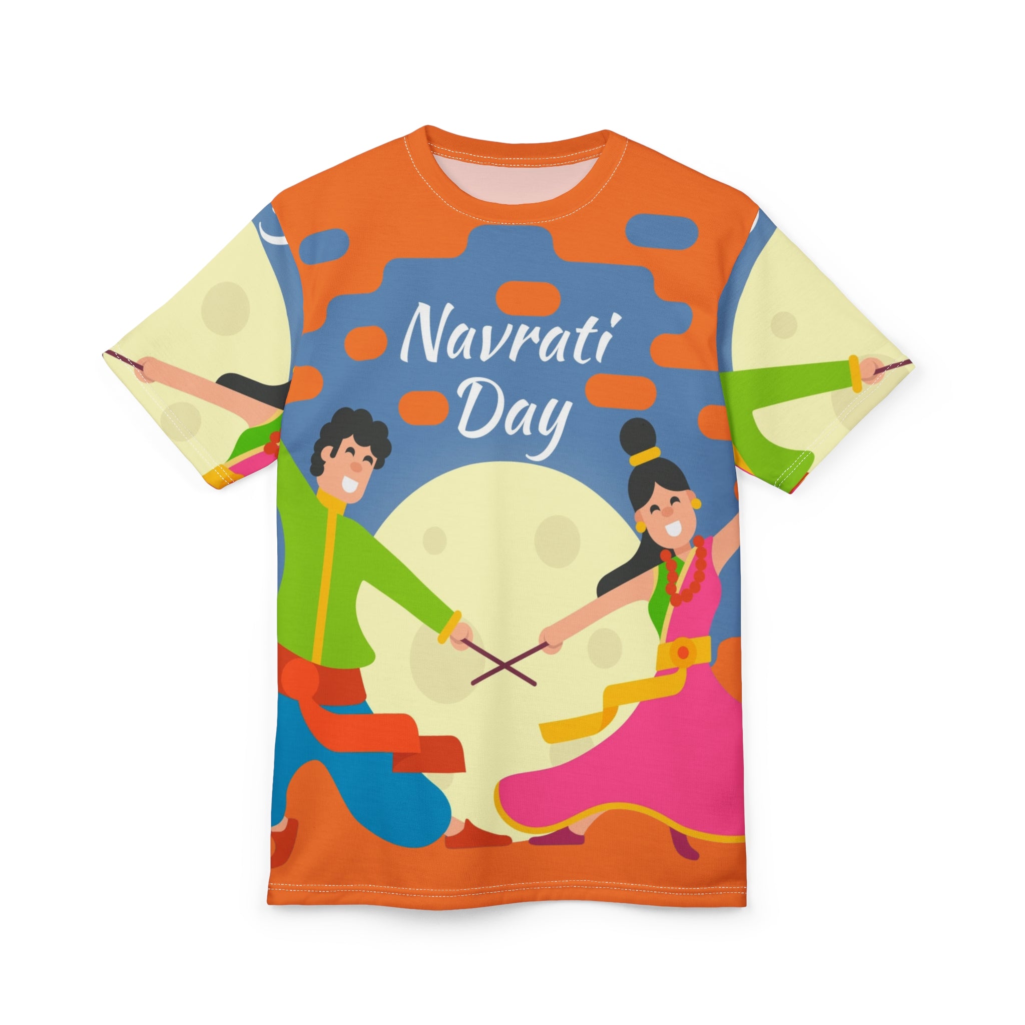 Navratri Day Tee — Colorful Dandiya Dance Festival Shirt