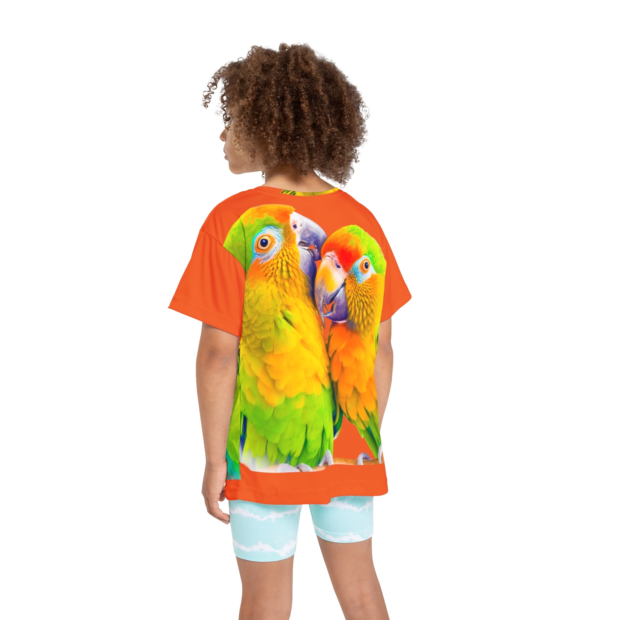 Parrot Love Kids Jersey — Bright Tropical Bird All-Over Print Shirt