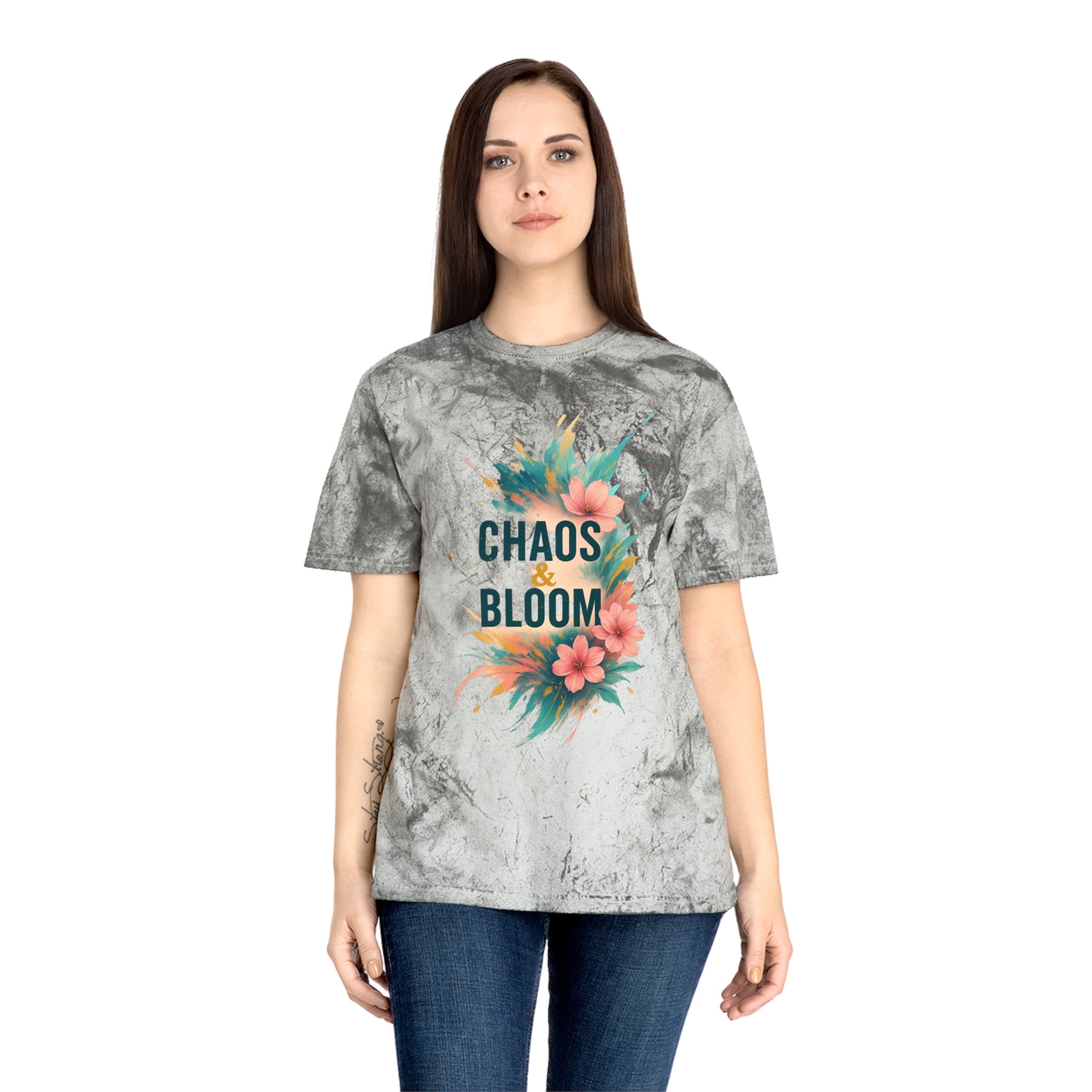 Unisex Bohemian Floral T-Shirt, Chaos & Bloom Tee, Summer Shirt, Gift for Nature Lovers, Trendy Casual Wear, Unique Statement Tee