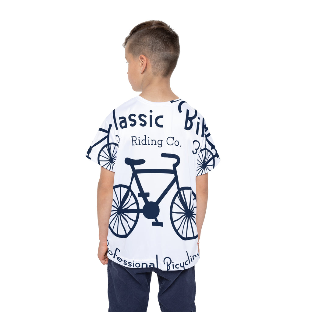 Kids Bicycle Jersey – 'Classic Bike Riding Co.' All-Over Print Shirt