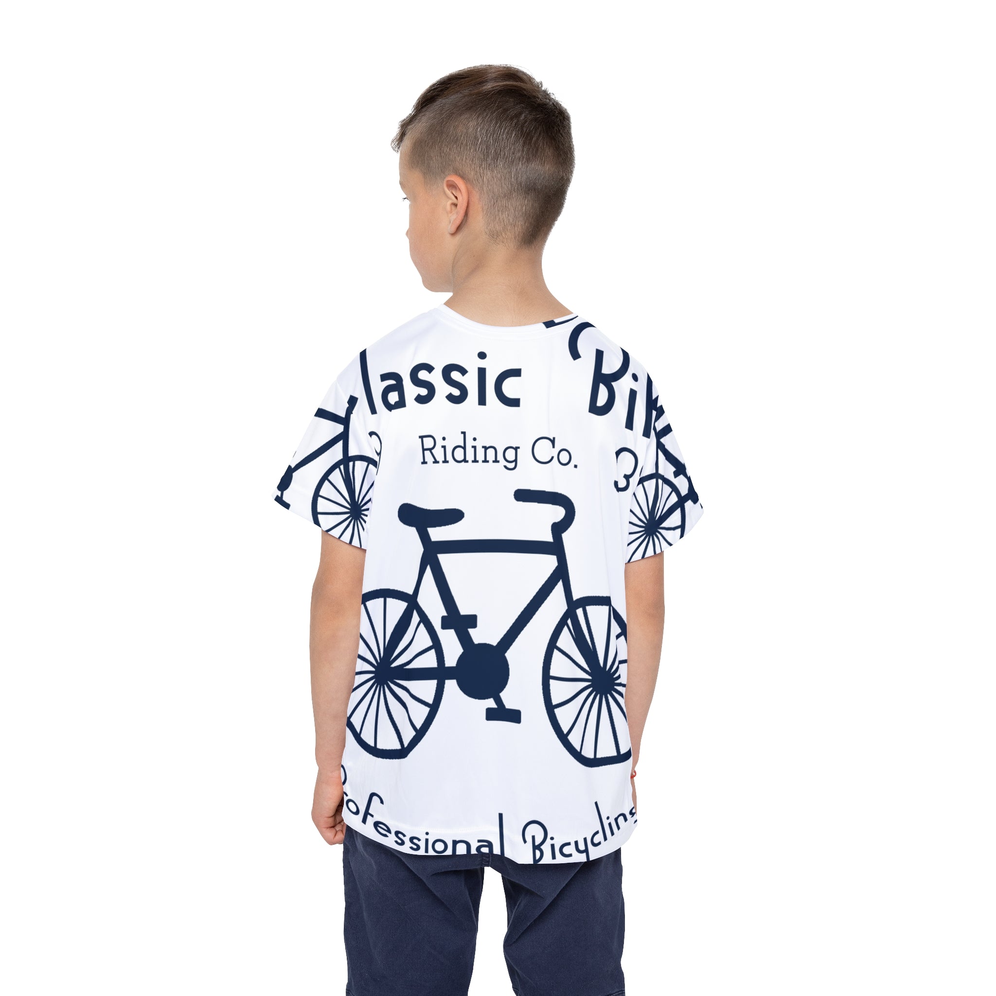Kids Bicycle Jersey – 'Classic Bike Riding Co.' All-Over Print Shirt