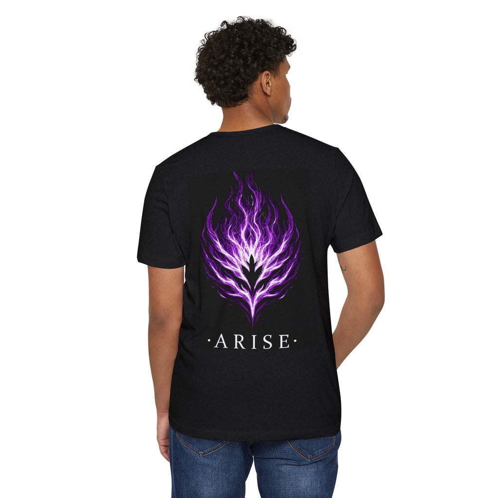 Arise Purple Flame T-Shirt — Mystic Gothic Graphic Tee