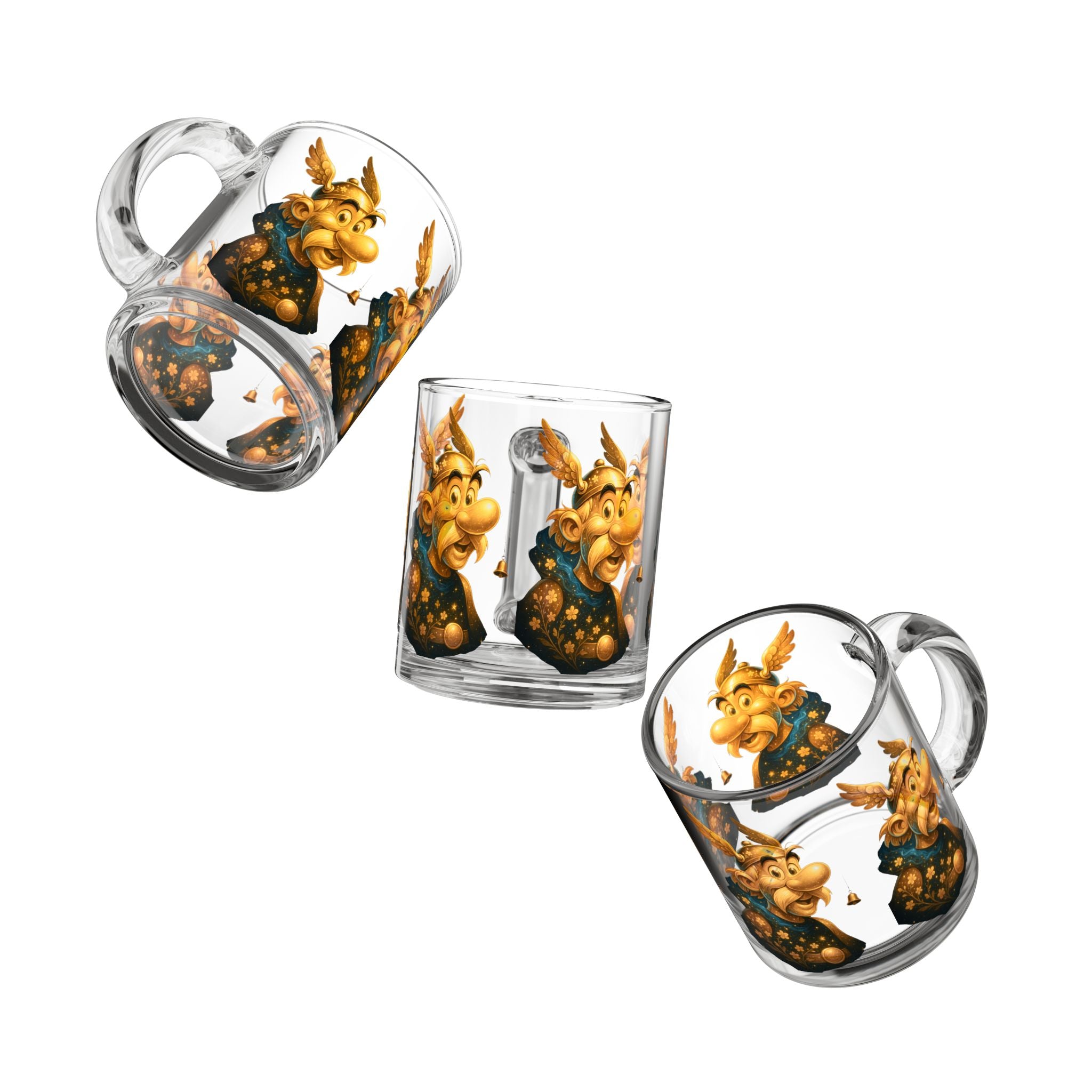  Watercolor glass mug 