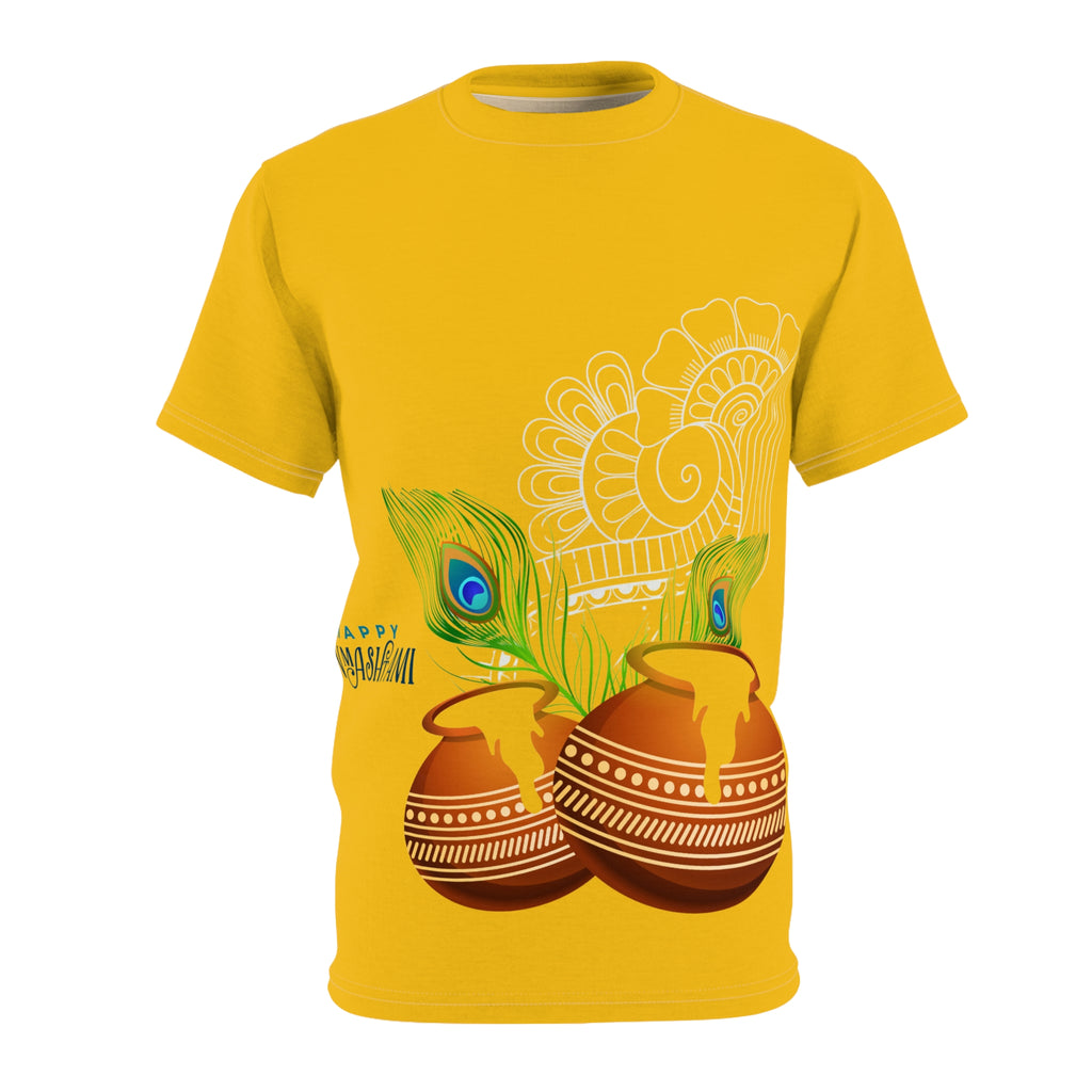 Krishna Janmashtami Pot & Peacock Feather Tee