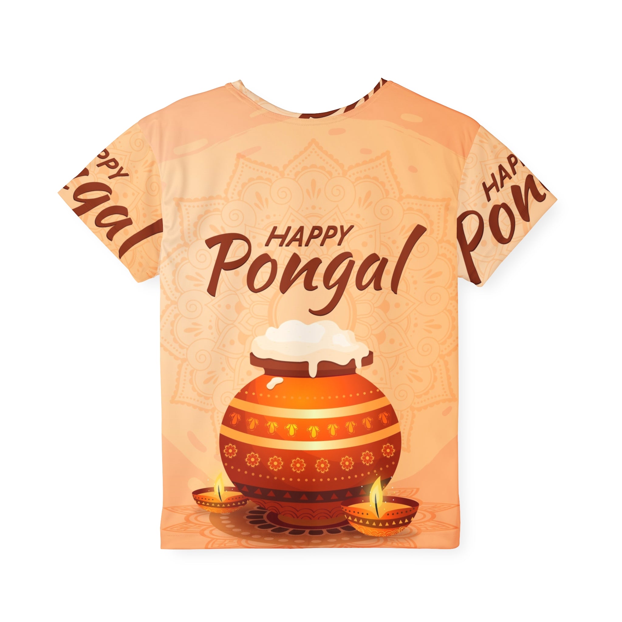 Happy Pongal Kids Jersey – Festive Rice Pot & Diyas All-Over Print
