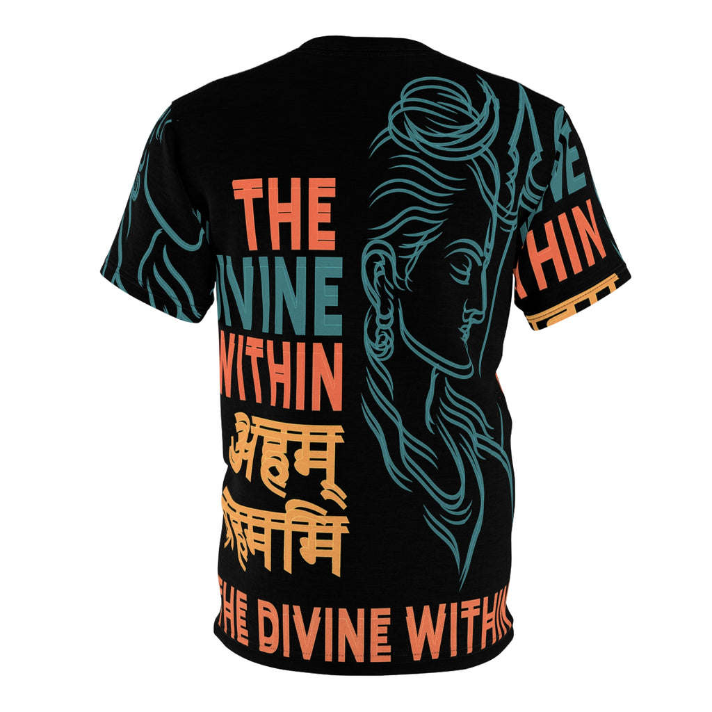 The Divine Within Tee — Inspirational Spiritual Graphic T‑Shirt (अहम बरहमसम)
