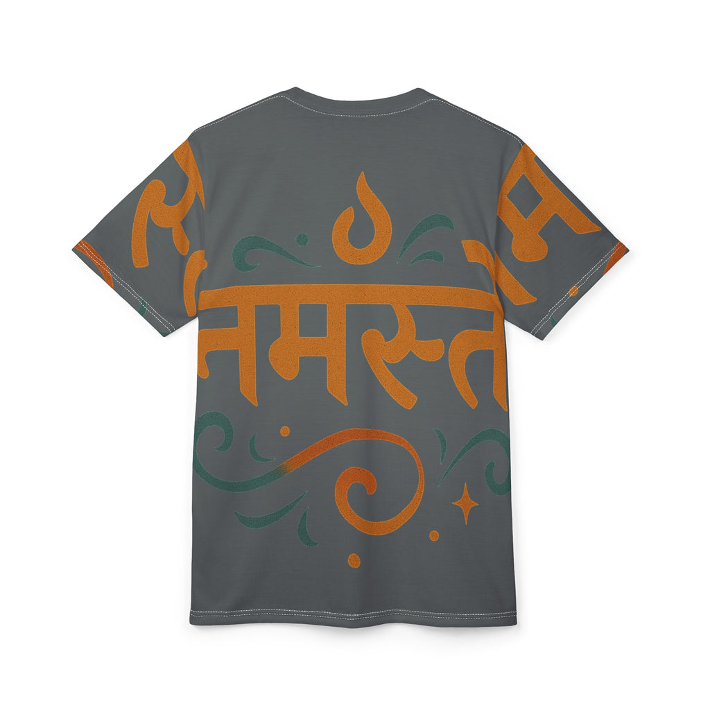 Namaste Graphic Tee — Full‑Print Cut & Sew T‑Shirt