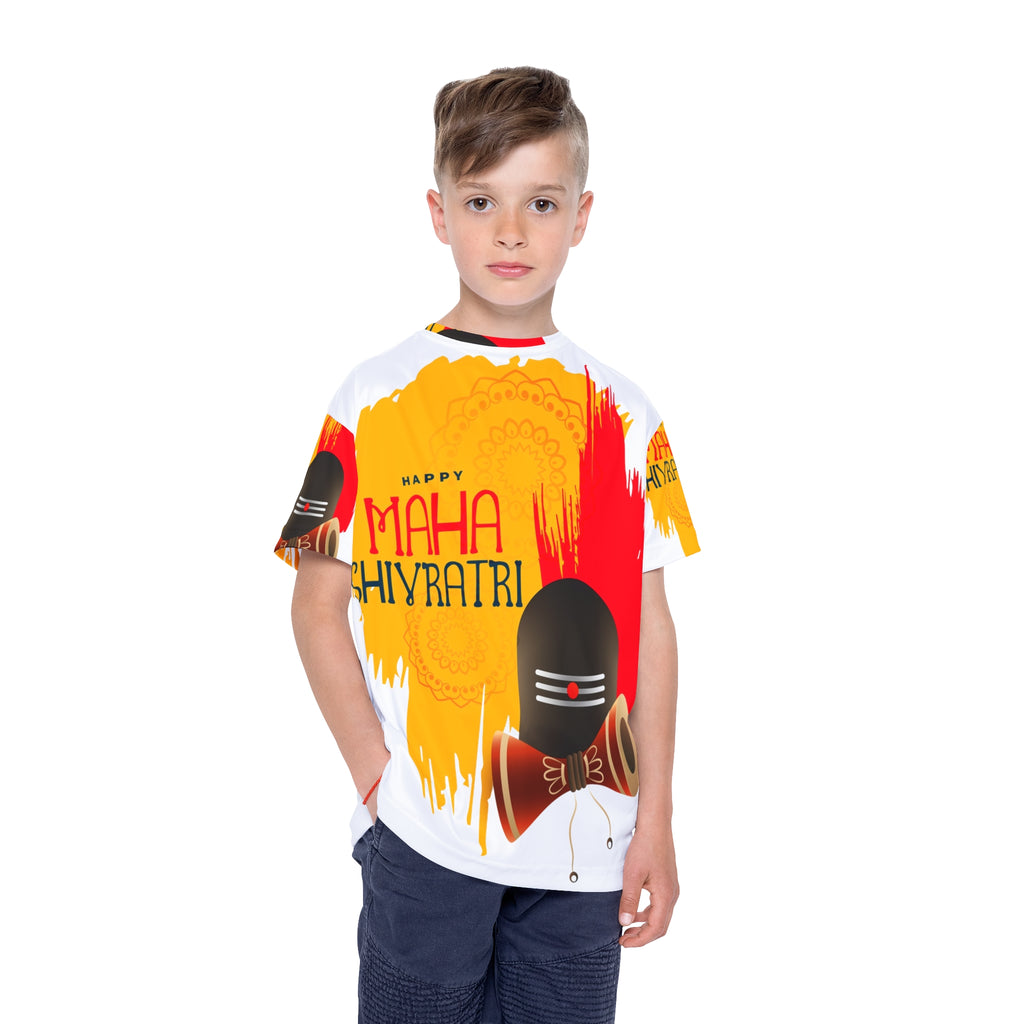 Kids Maha Shivratri Sports Jersey - Hindu Festival Graphic Tee