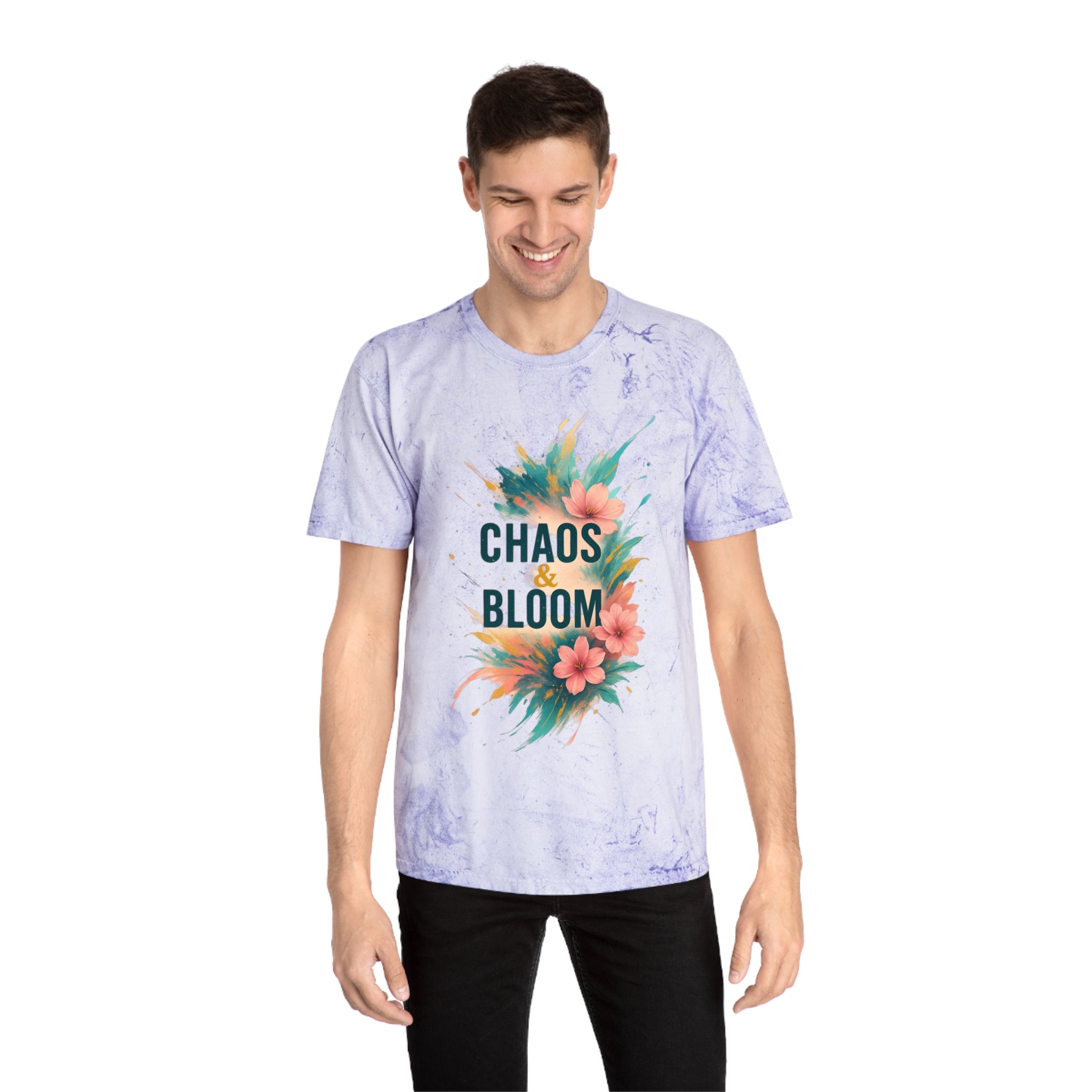 Unisex Bohemian Floral T-Shirt, Chaos & Bloom Tee, Summer Shirt, Gift for Nature Lovers, Trendy Casual Wear, Unique Statement Tee
