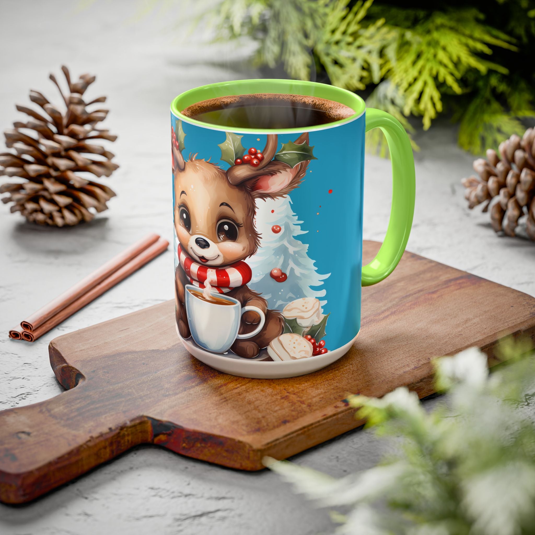 Cute Christmas Reindeer Coffee Mug (11oz & 15oz)