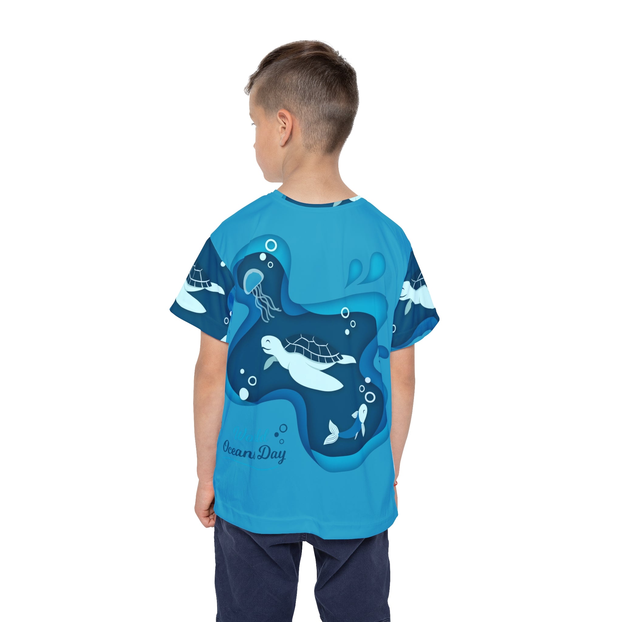 Kids Jersey – Oceans Day Turtle & Jellyfish All-Over Print
