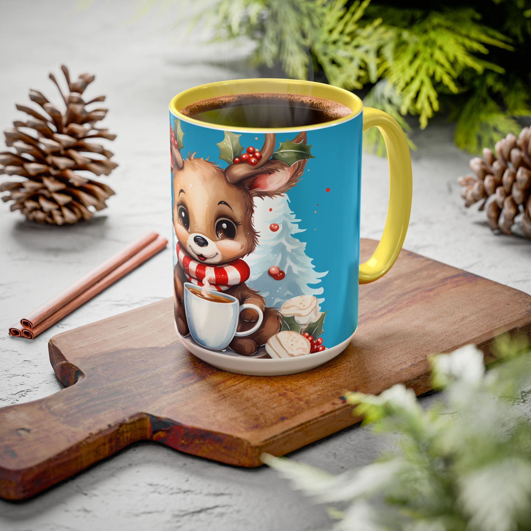 Cute Christmas Reindeer Coffee Mug (11oz & 15oz)