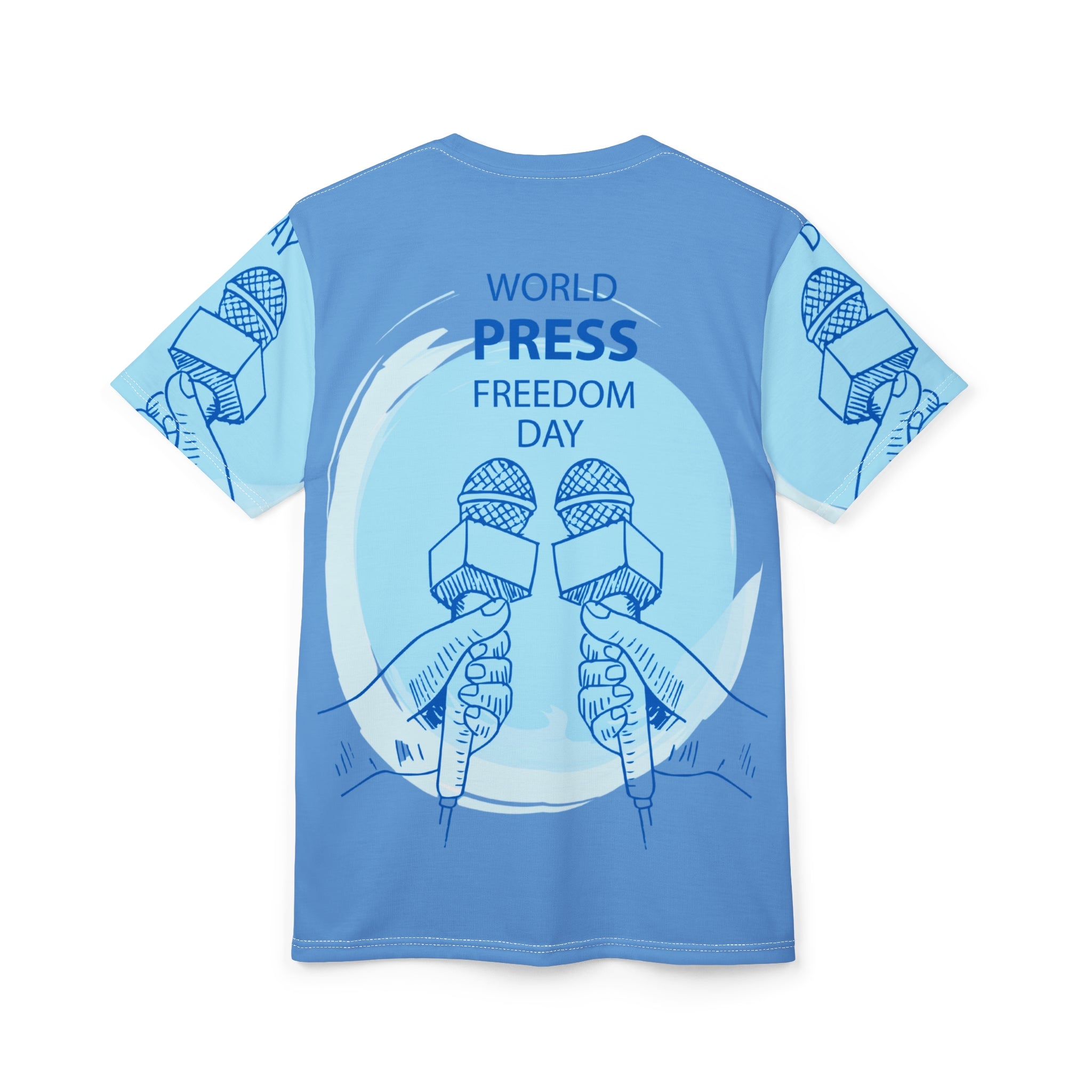 World Press Freedom Day Tee – Microphone Illustration Journalism Awareness Shirt
