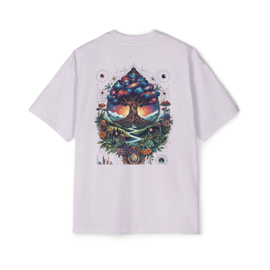 Bohemian Tree of Life Tee, Oversized Men's Shirt, Festival Wear, Nature Lover Gift, Eco-Friendly Fashion, Casual Summer Top