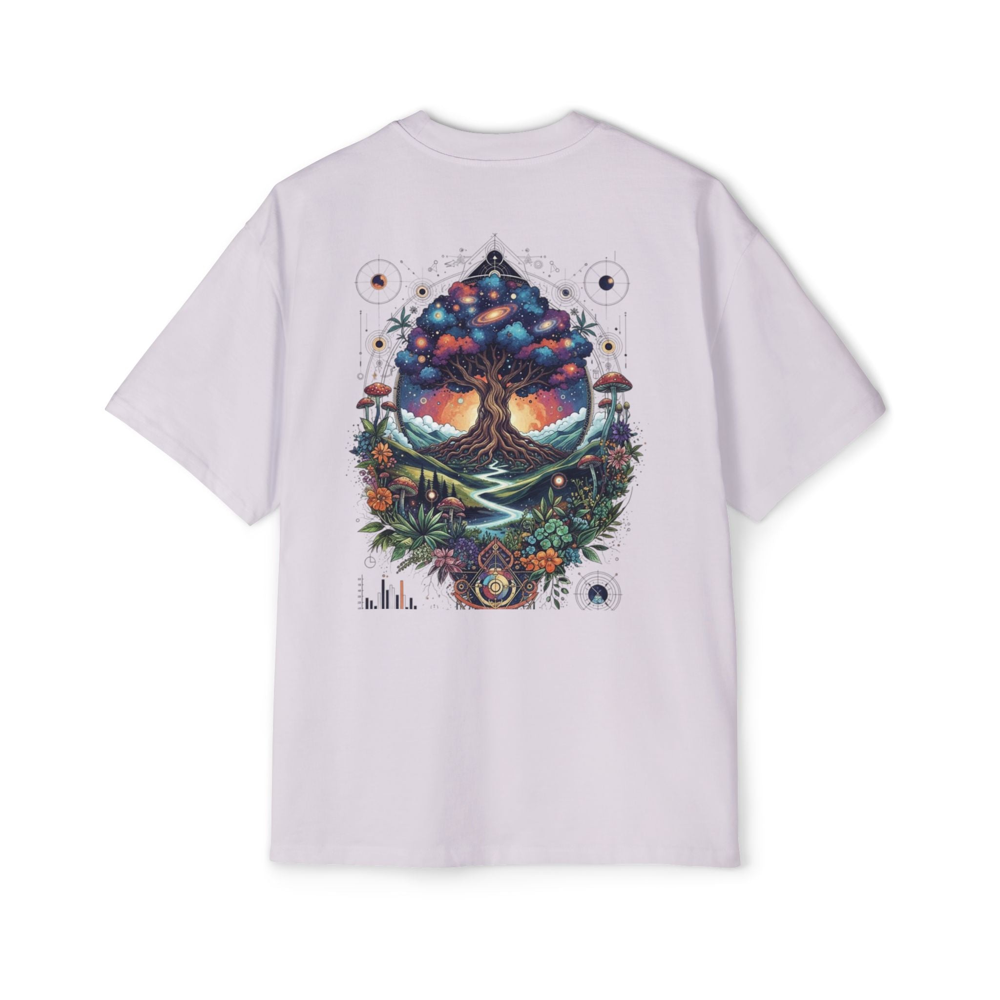 Bohemian Tree of Life Tee, Oversized Men's Shirt, Festival Wear, Nature Lover Gift, Eco-Friendly Fashion, Casual Summer Top