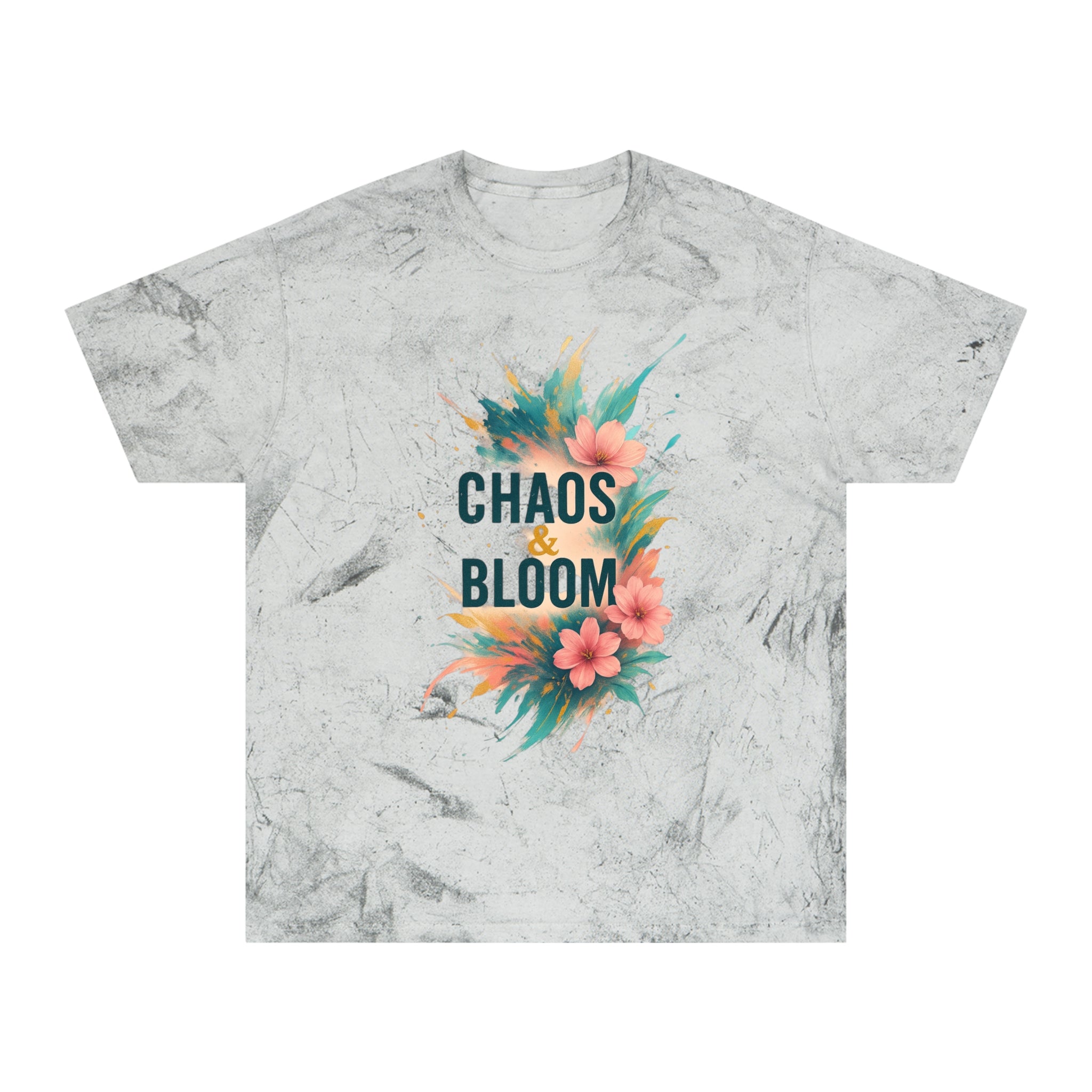 Unisex Bohemian Floral T-Shirt, Chaos & Bloom Tee, Summer Shirt, Gift for Nature Lovers, Trendy Casual Wear, Unique Statement Tee