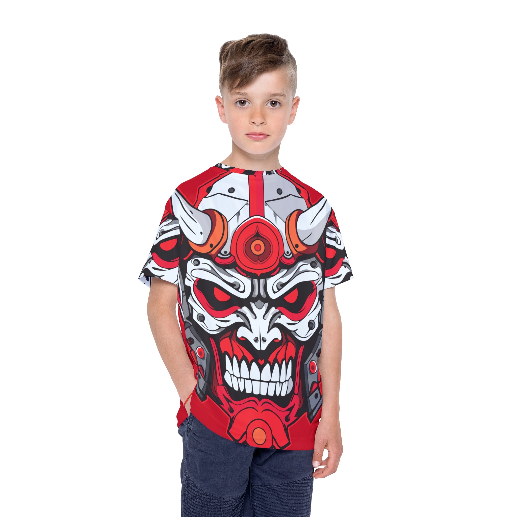 Kids Jersey – Red Oni Samurai Mask All-Over Print