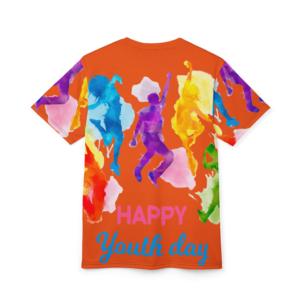 Youth Day T-Shirt – Colorful Watercolor Dancers "Happy Youth Day" All-Over Print