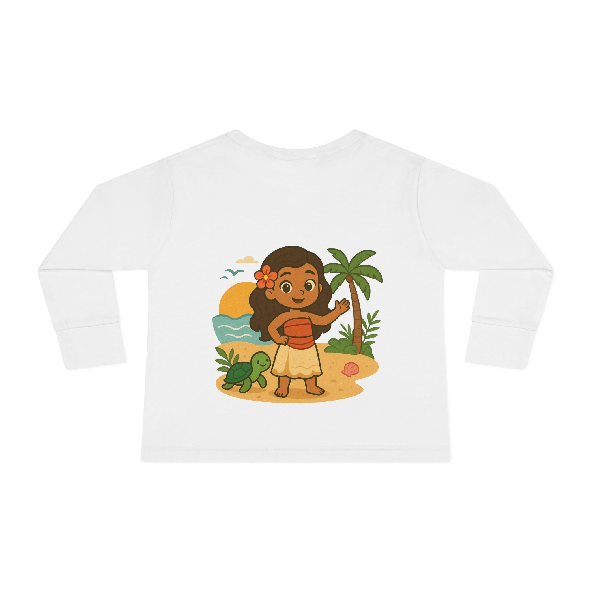 Tropical Toddler Tee, Cute Kids Shirt, Beach Vibes Long Sleeve Top, Summer Outfit for Children, Hawaiian Theme Kids Apparel