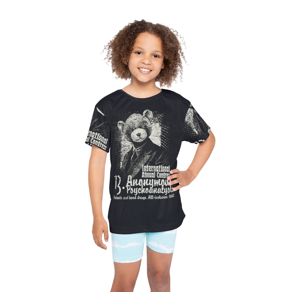 Kids Jersey — Vintage Teddy Bear “13th International Annual Congress Anonymous Psychoanalysts” Graphic