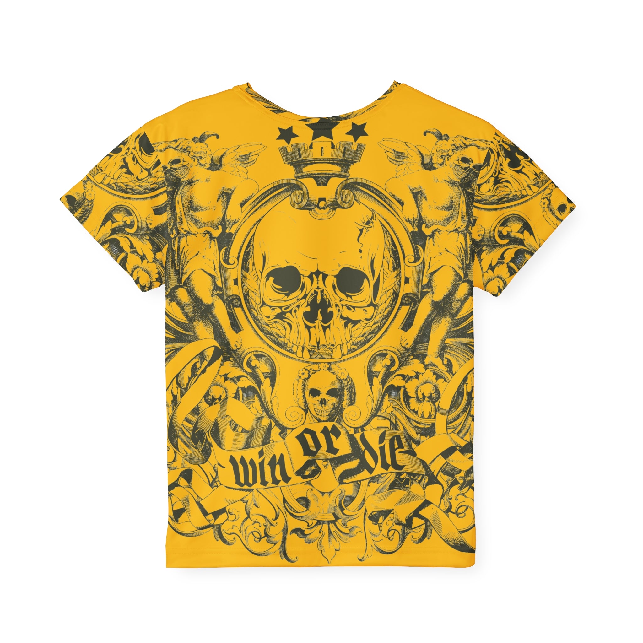 Kids Skull Jersey — "Win or Die" Graphic All-Over Print